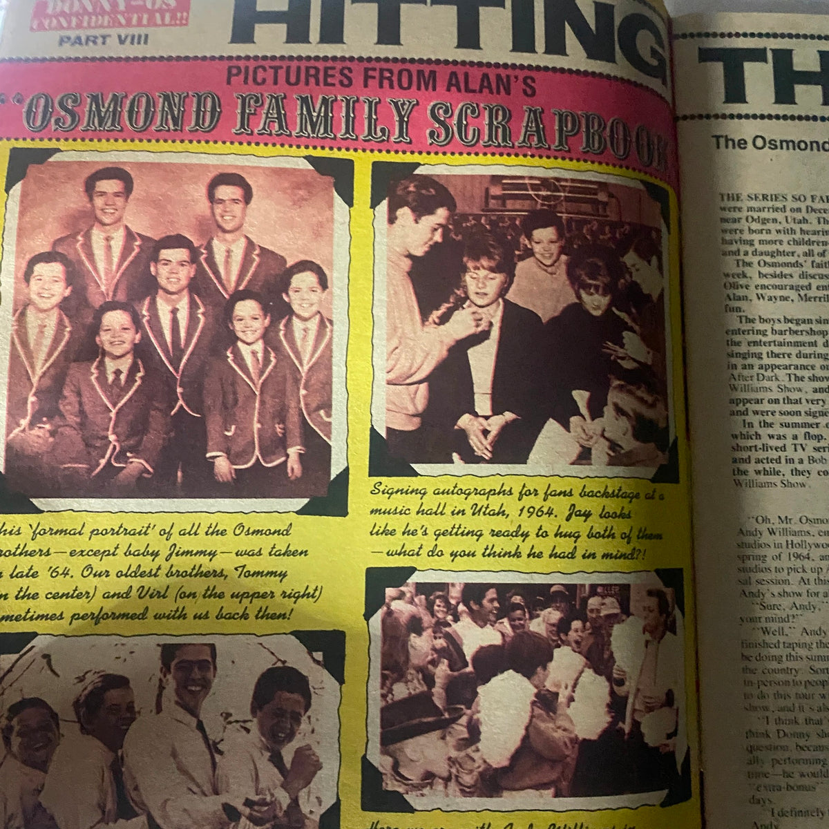 Vintage 16 Magazine July 1974 Randy Mantooth, Donny & The Osmonds VG w Poster