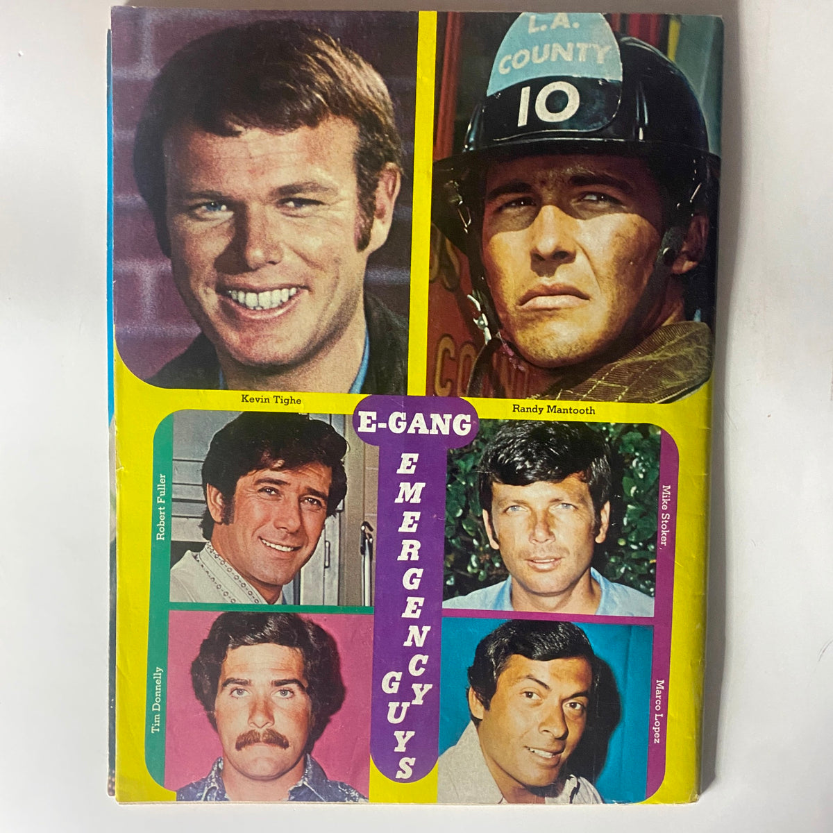 Cover of VTG 16 Magazine December 1973 highlighting various male TV personalities, including prominent roles in emergency services, part of Vol 15 No. 7.