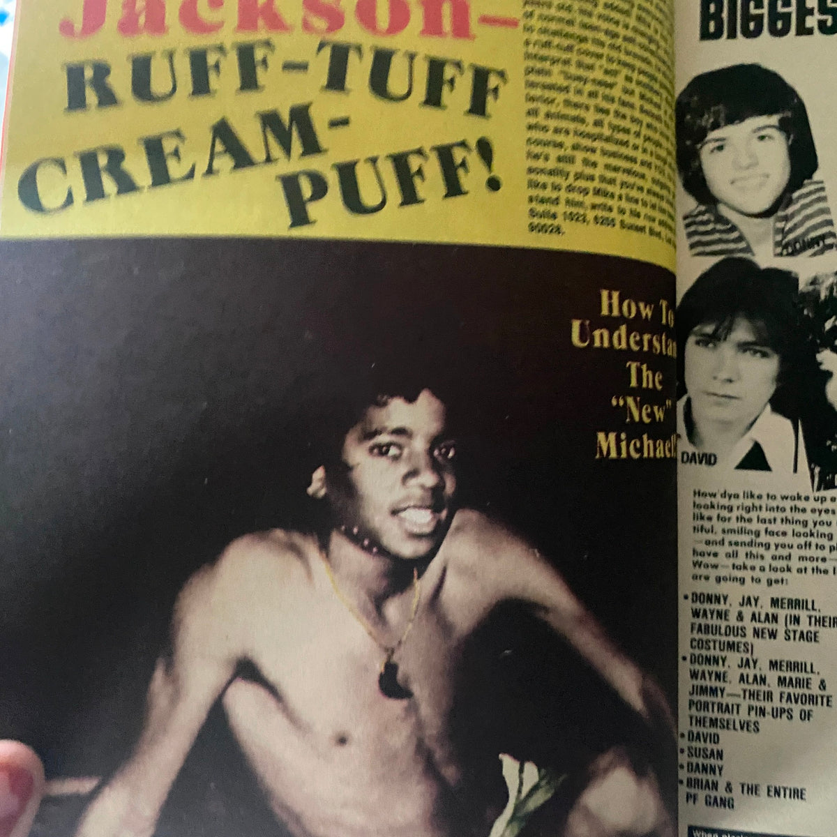 16 SPEC Magazine January 1974 highlights a youthful Michael Jackson with a playful headline, showcasing his early career in the entertainment industry.