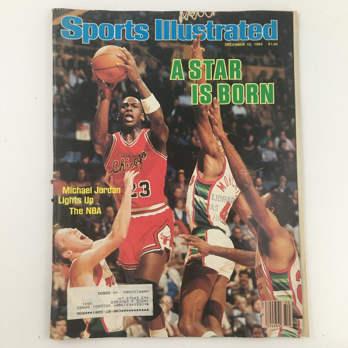 Cover of Sports Illustrated Magazine, December 10, 1984, featuring NBA Chicago Bulls' Michael Jordan.