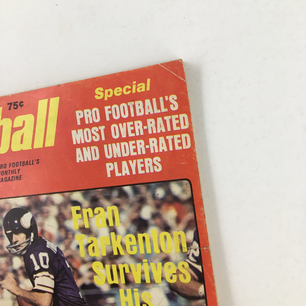 Football Digest Magazine January 1977 Fran Tarkenton Survives Critics No Label