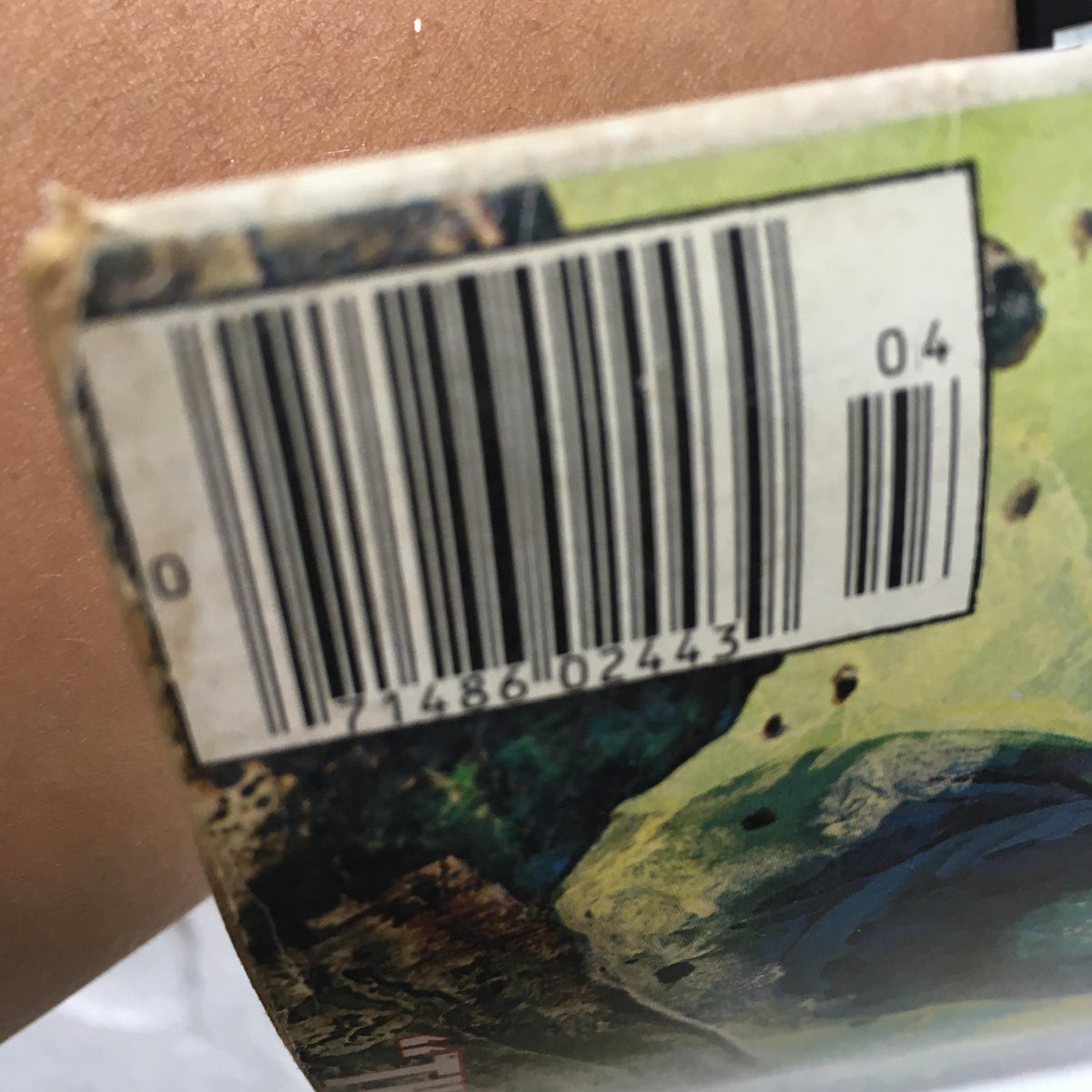 Barcode detail for The Rampaging Hulk April No.2 along the spine, showcasing its vintage magazine authenticity.