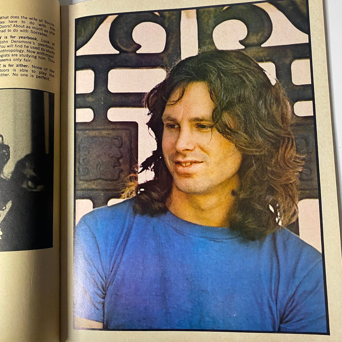 Image of Jim Morrison from TeenSet Magazine July 1968, capturing the essence of the late 1960s rock scene with a candid photograph.