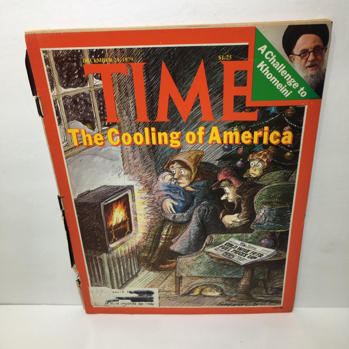 Cover of Time Magazine, December 24, 1979, titled 'The Cooling of America', featuring an illustrated winter scene with a family around a fireplace, reflecting socio-political concerns of the late 1970s.