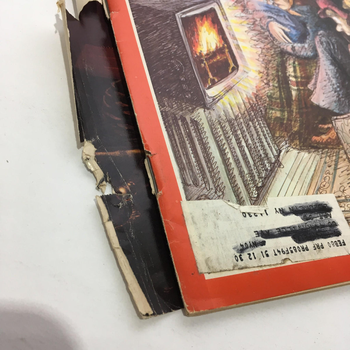 Close-up of damage on the cover of Time Magazine Dec 24 1979, illustrating the significance of collecting vintage magazines.