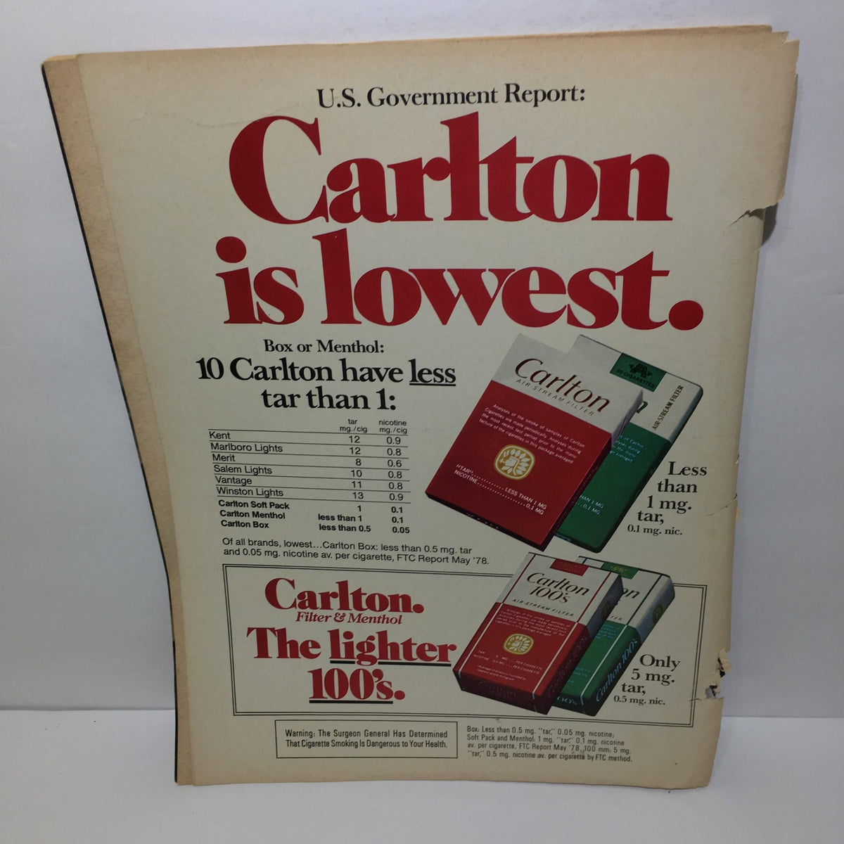 Back cover of Time Magazine Dec 24 1979 featuring a Carlton cigarette advertisement, providing context to the magazine's era.