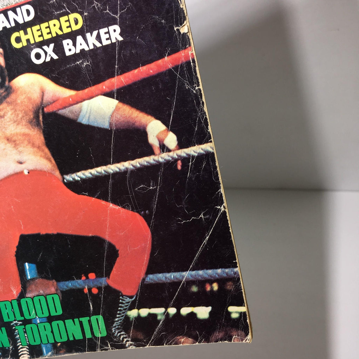 Cover of the Wrestling 1976 Annual #2 featuring Andre the Giant and Cheered Ox Baker with visible edge wear.