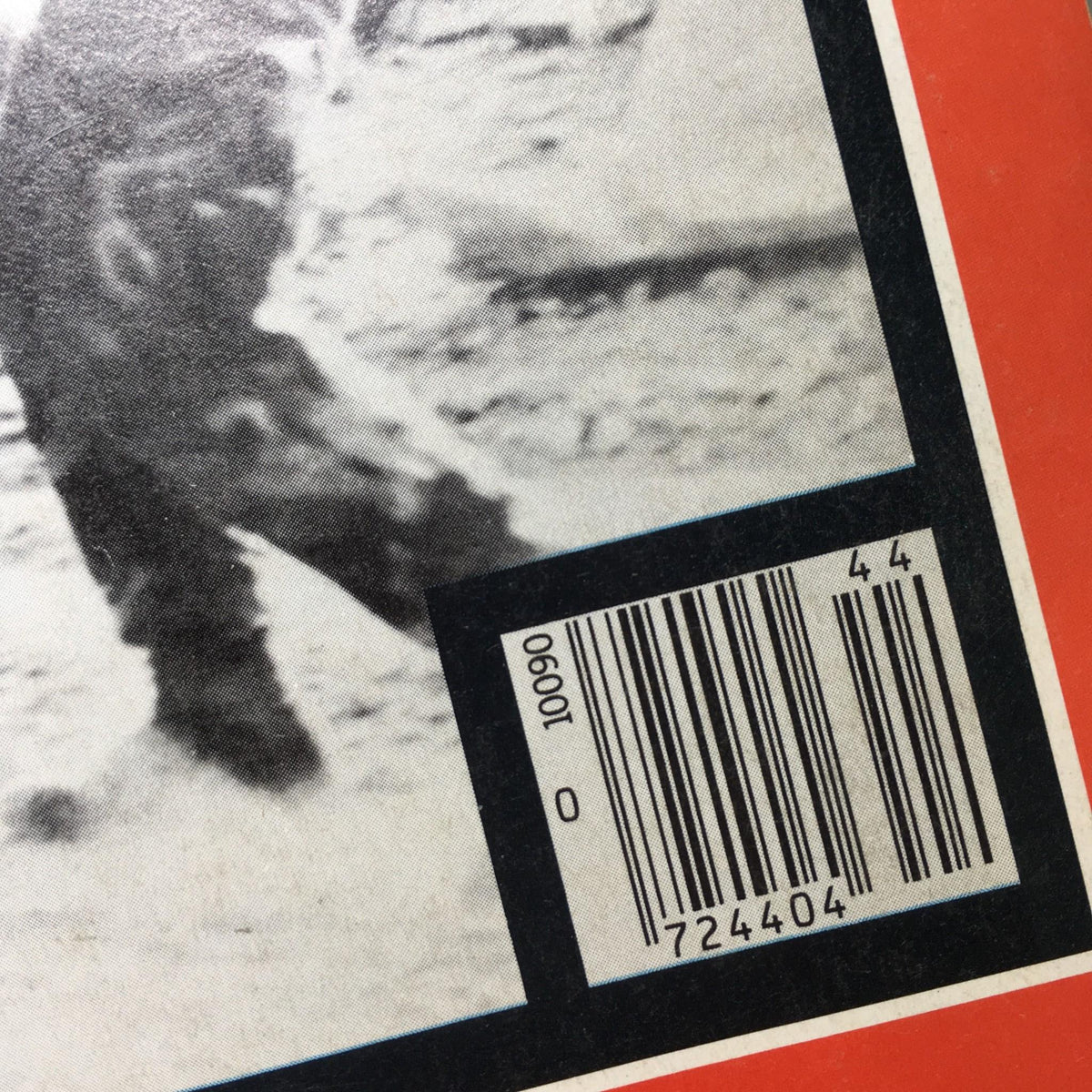 Detailed view of the barcode and lower corner of the Time Magazine cover dated October 31, 1983, highlighting vintage magazine design elements.