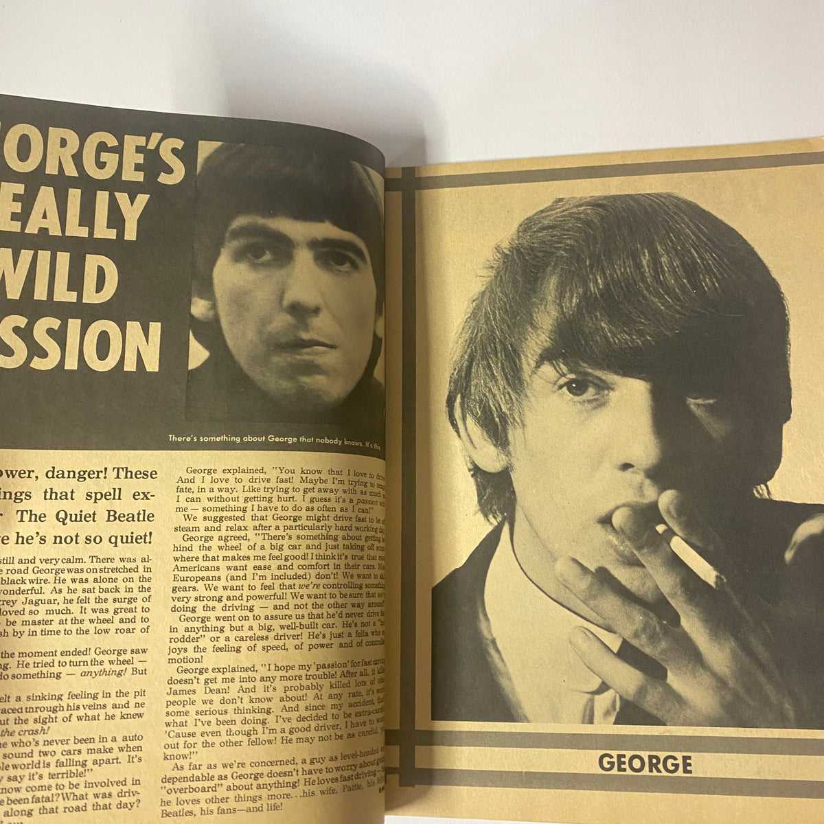 Star Time Magazine August 1966 Vol 2 No. 6 The Beatles featuring an article titled 'George's Really Wild Passion' with an image of George Harrison.