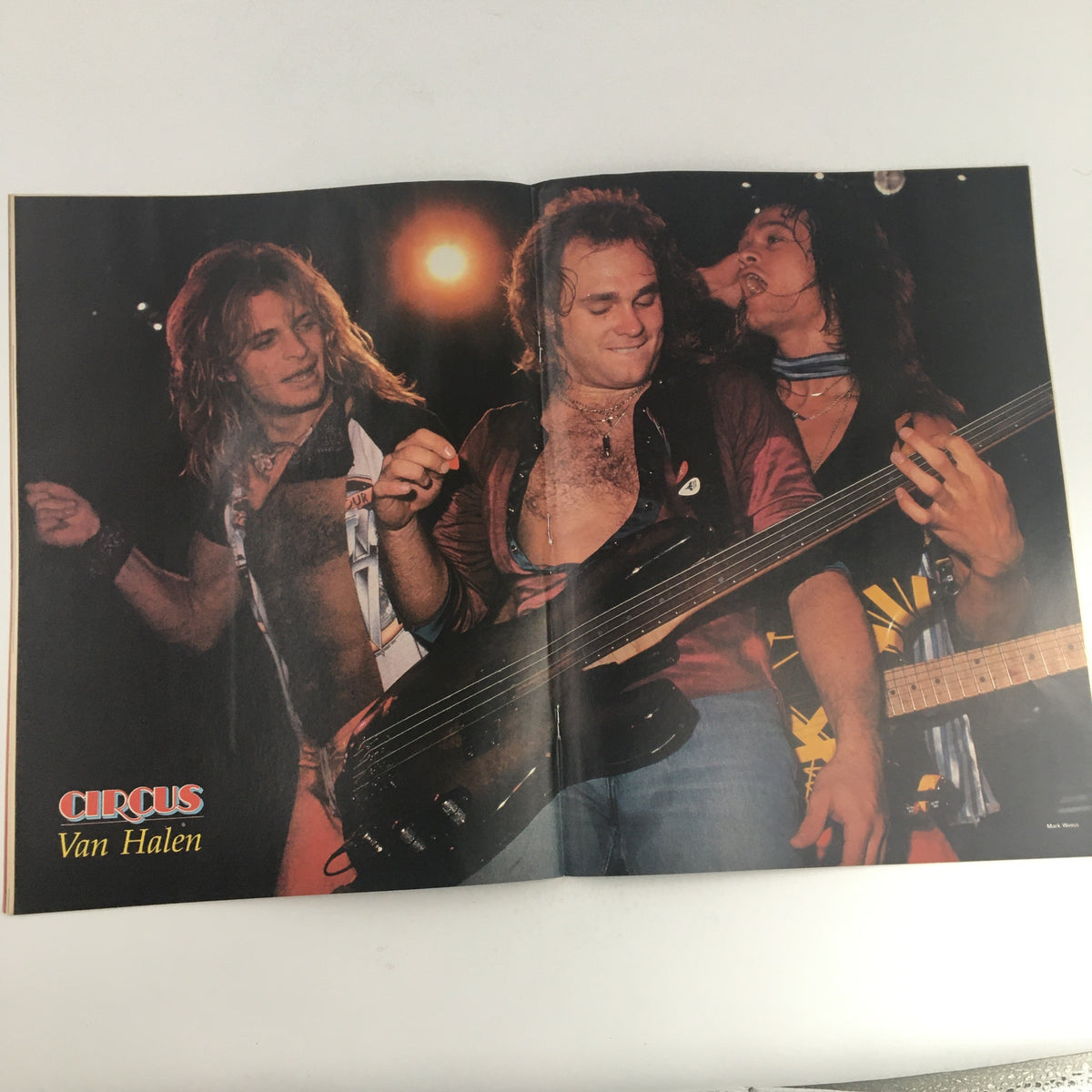 Van Halen performing live, as featured in Circus Magazine January 22 1980, highlighting the energy of the iconic rock band.