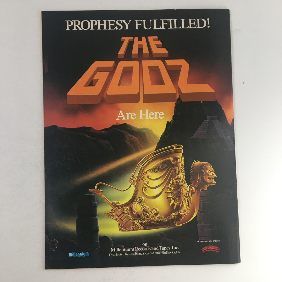 Circus Magazine April 27 1978 advertisement for The Godz with bold text and a golden object design.