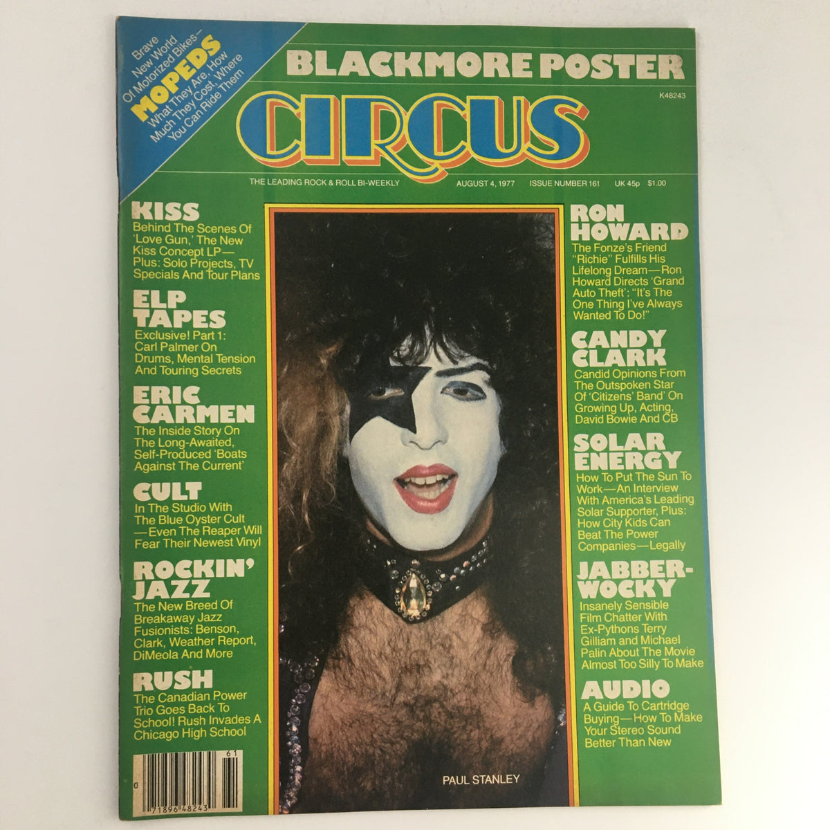 Cover of Circus Magazine, August 4, 1977, featuring Paul Stanley and Ritchie Blackmore with a poster, no label
