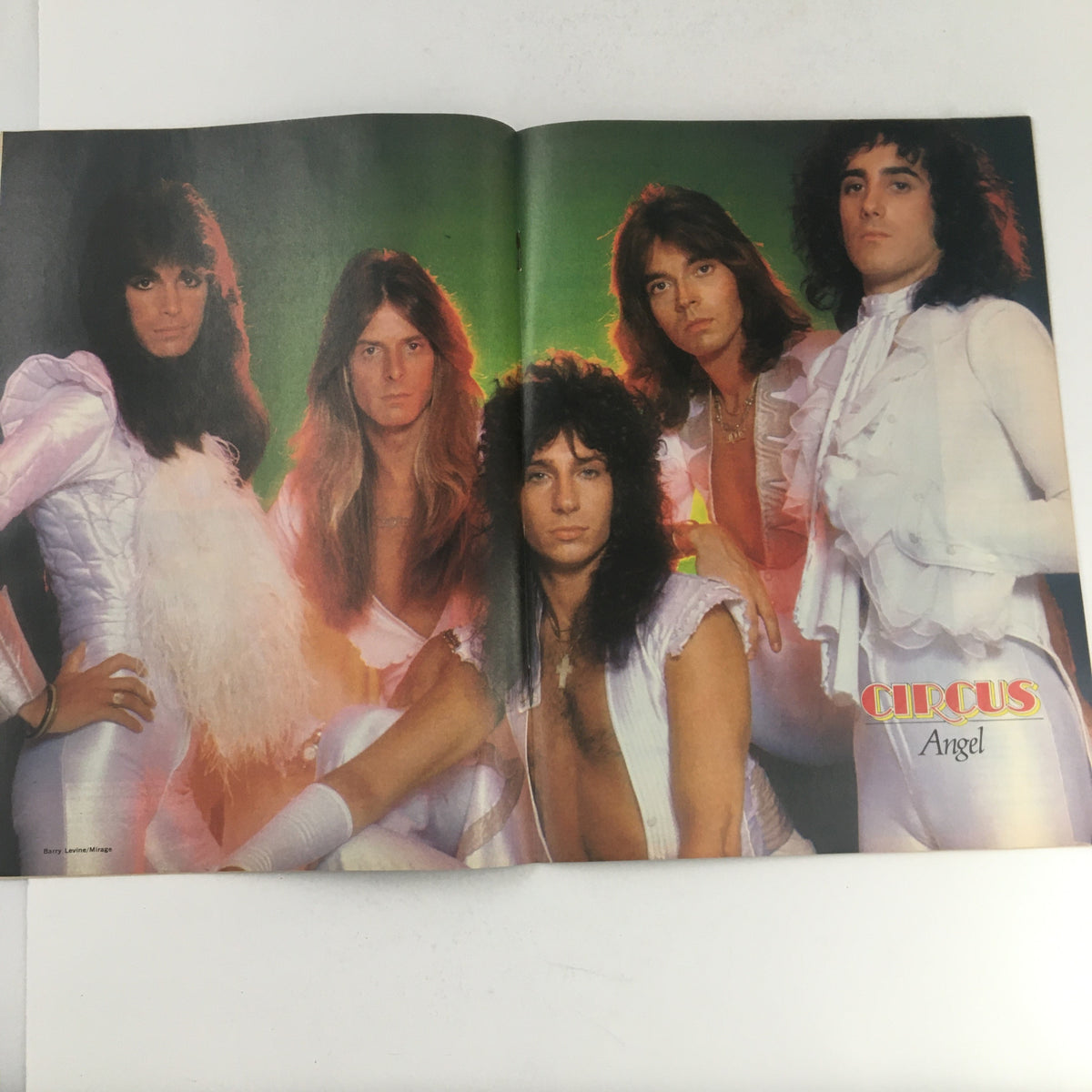 Full-page spread of Angel Band from Circus Magazine April 13 1978, showcasing the band members in dramatic outfits.