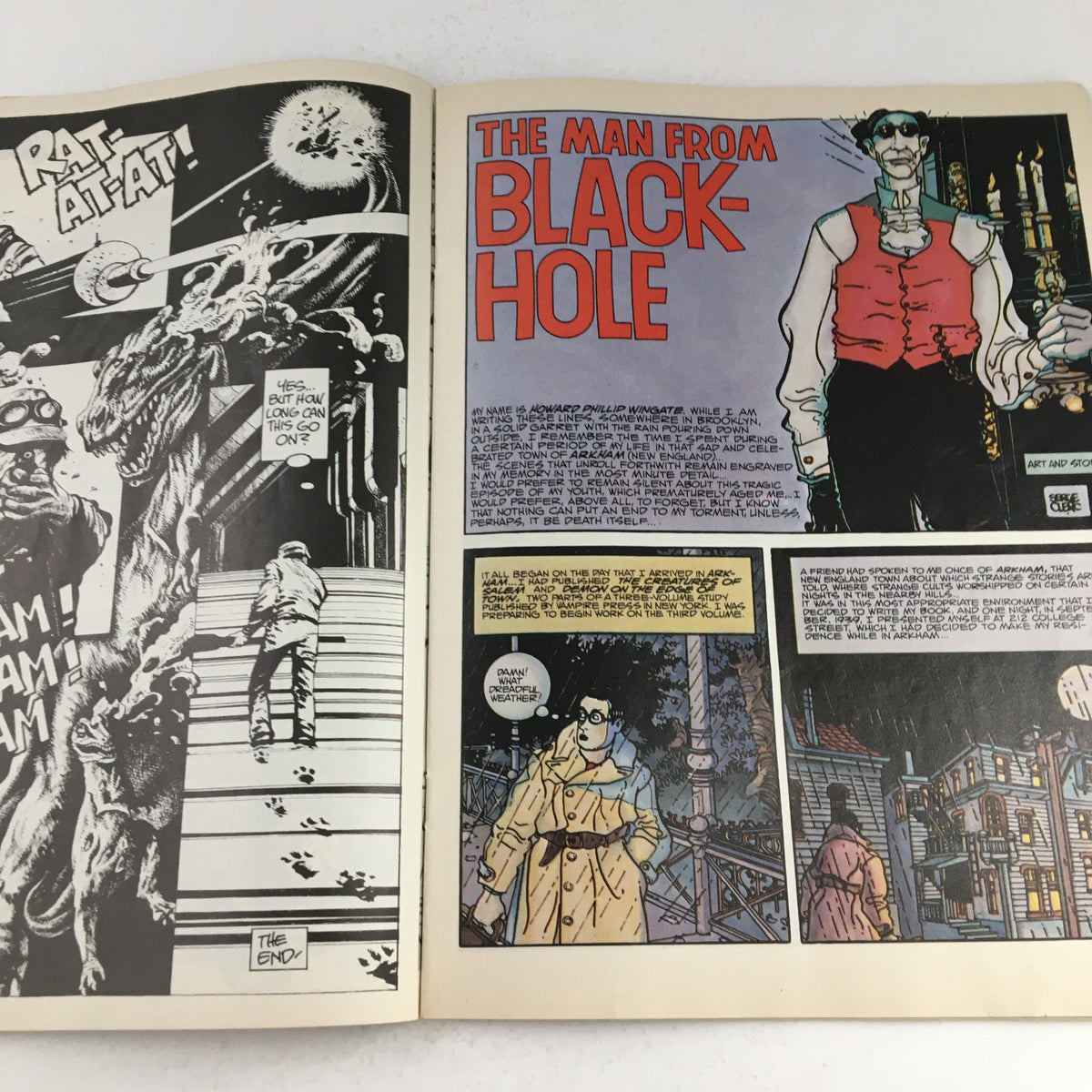 Graphic story titled The Man from Black Hole from Heavy Metal Magazine October 1979, featuring striking visuals and compelling characters.