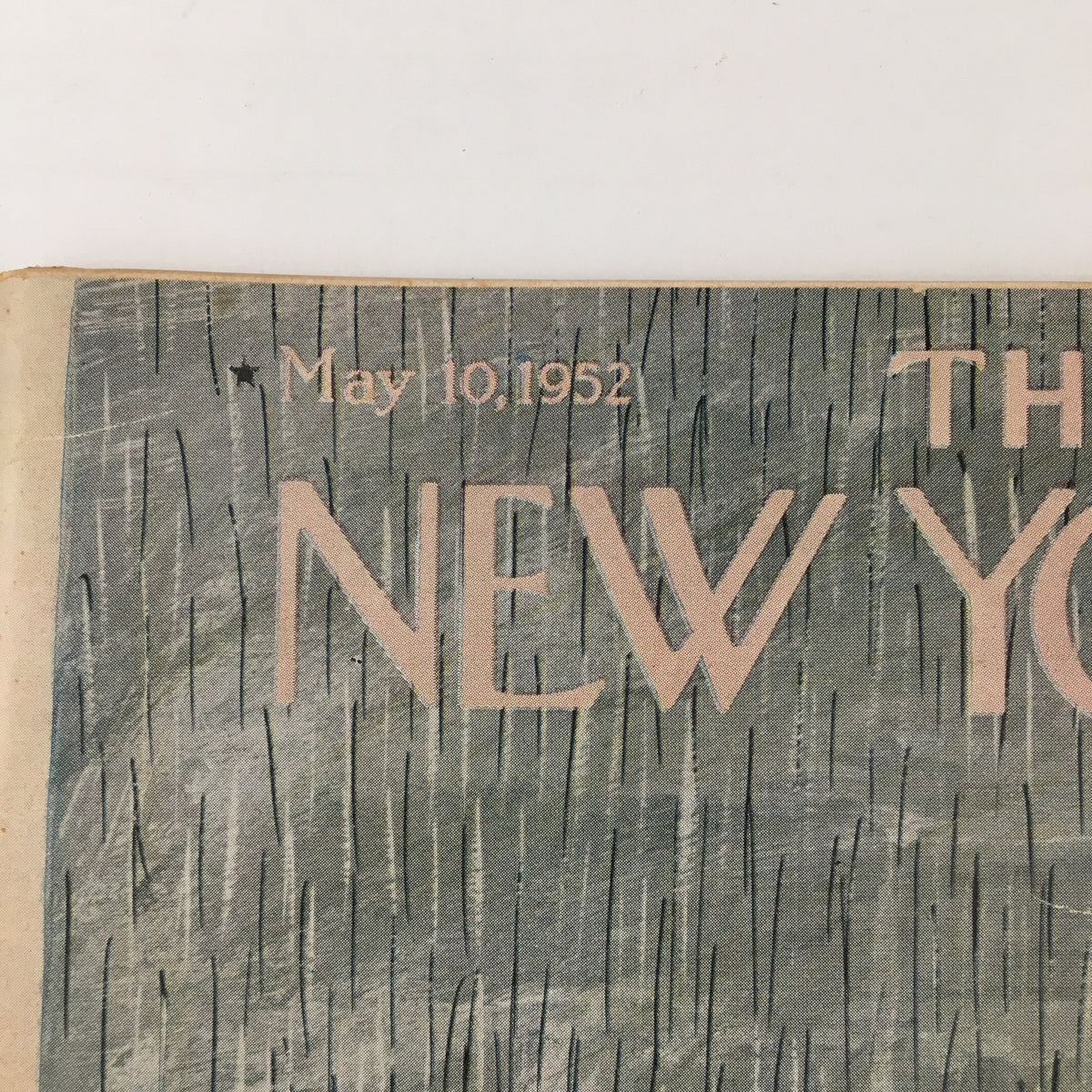 Cover of The New Yorker Magazine from May 10, 1952 featuring design by Abe Birnbaum, showcasing vintage artwork and date prominently displayed.