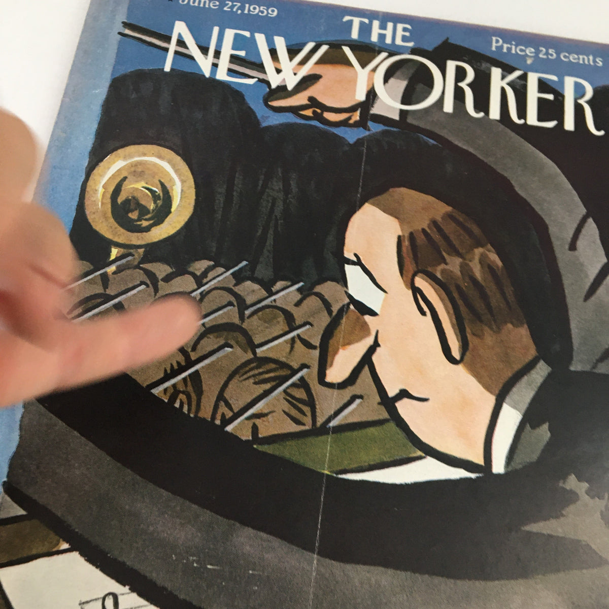 Cover of The New Yorker Magazine dated June 27, 1959, featuring theme artwork by Peter Arno and showcasing a humorous illustration from the issue.