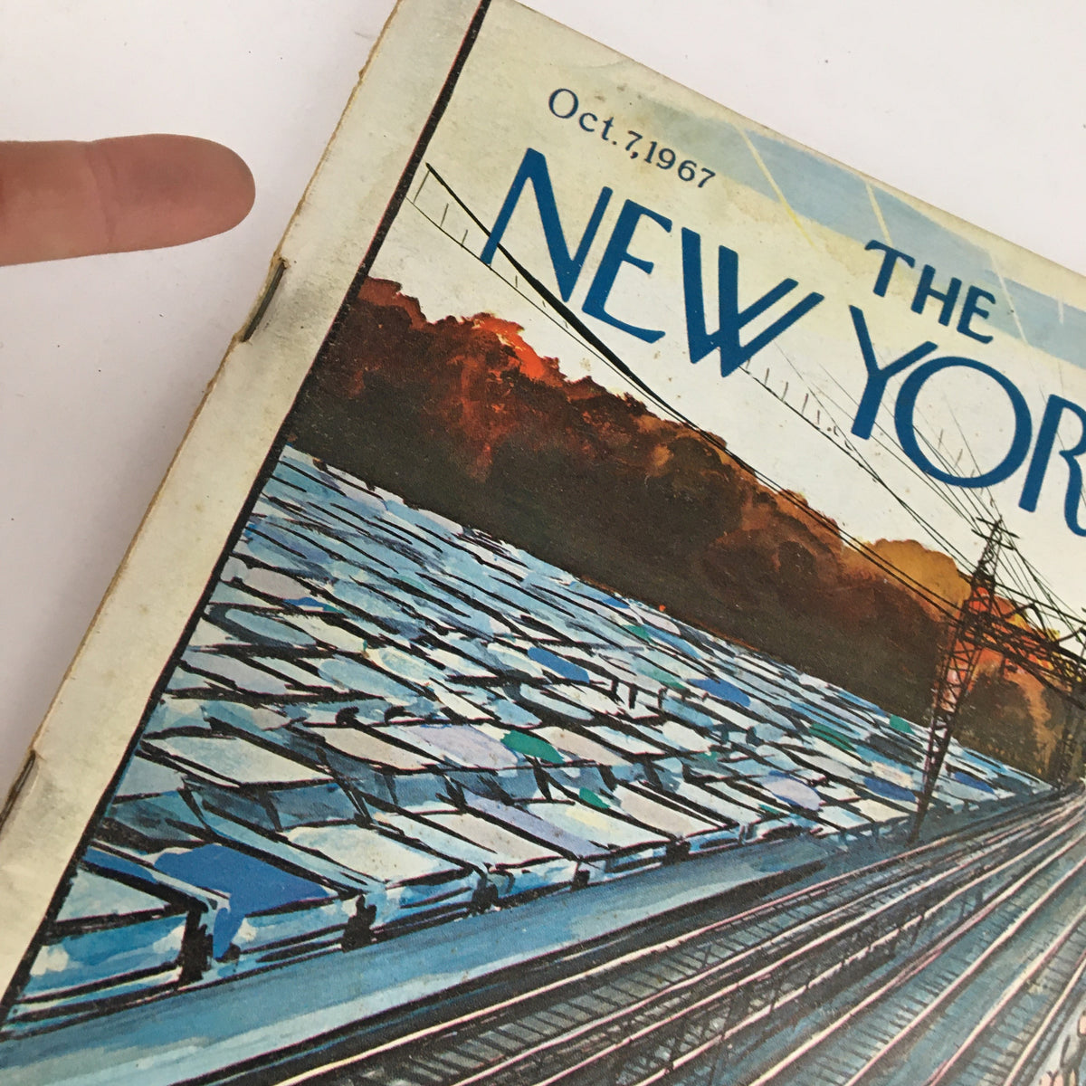 Cover of The New Yorker Magazine dated October 7, 1967, showcasing a detailed illustration by Arthur Getz with a scenic background.