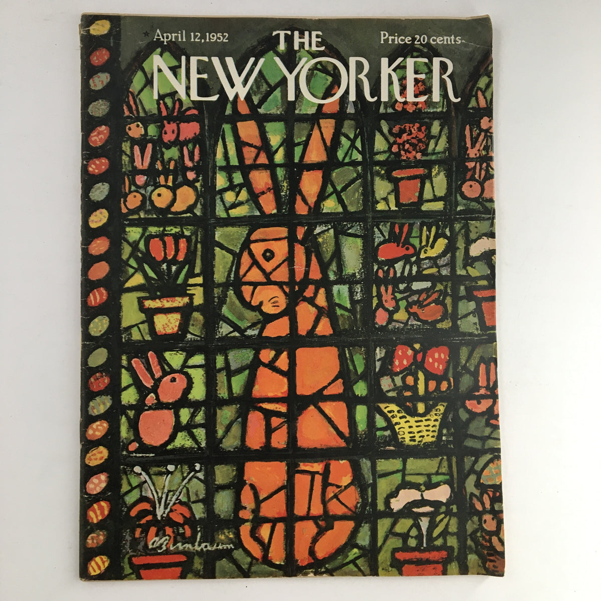 The New Yorker Magazine, April 12, 1952: Theme cover artwork by Abe Birnbaum