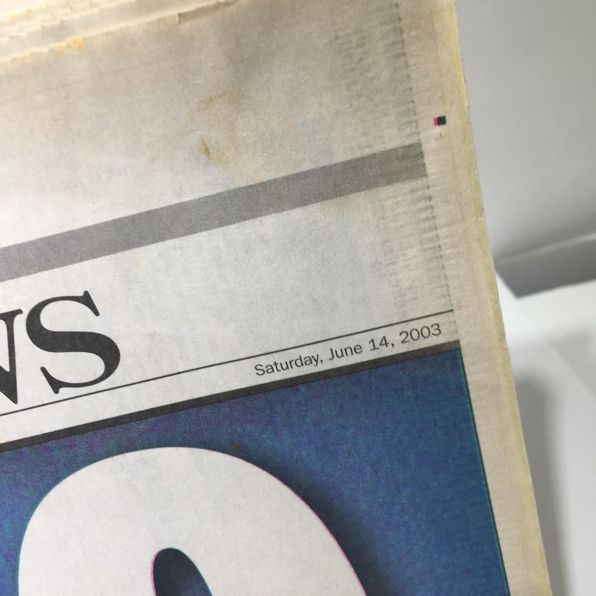 Date header of the NY Daily News June 14, 2003, featuring the title '300' highlighting the achievement of the pitcher Rocket.