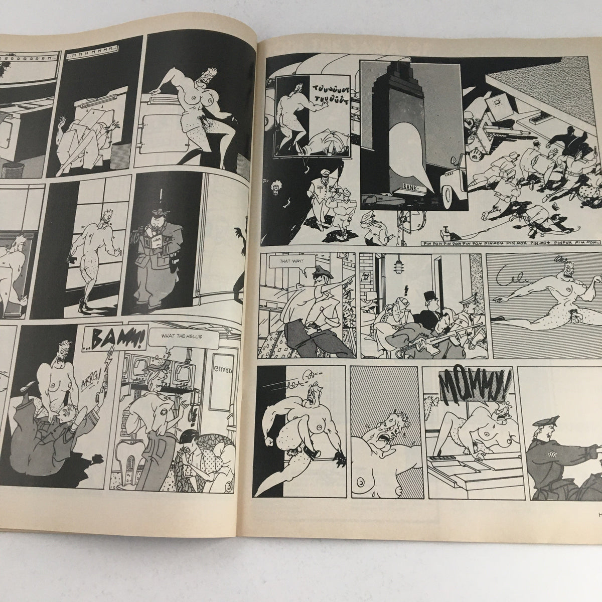 Heavy Metal Fantasy Magazine October 1984 - Inside artwork showcasing animated characters and comedic scenes.
