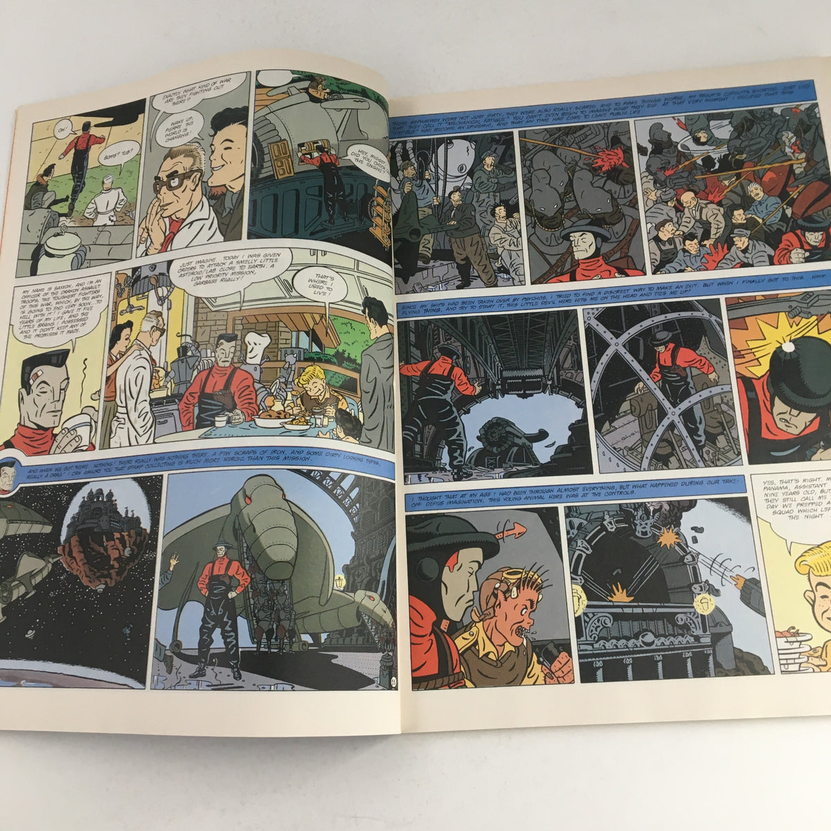 Interior pages of Heavy Metal Fantasy Magazine Summer 1987 showcasing comic panels with vibrant illustrations and dialogue, highlighting the imaginative storytelling within the issue.