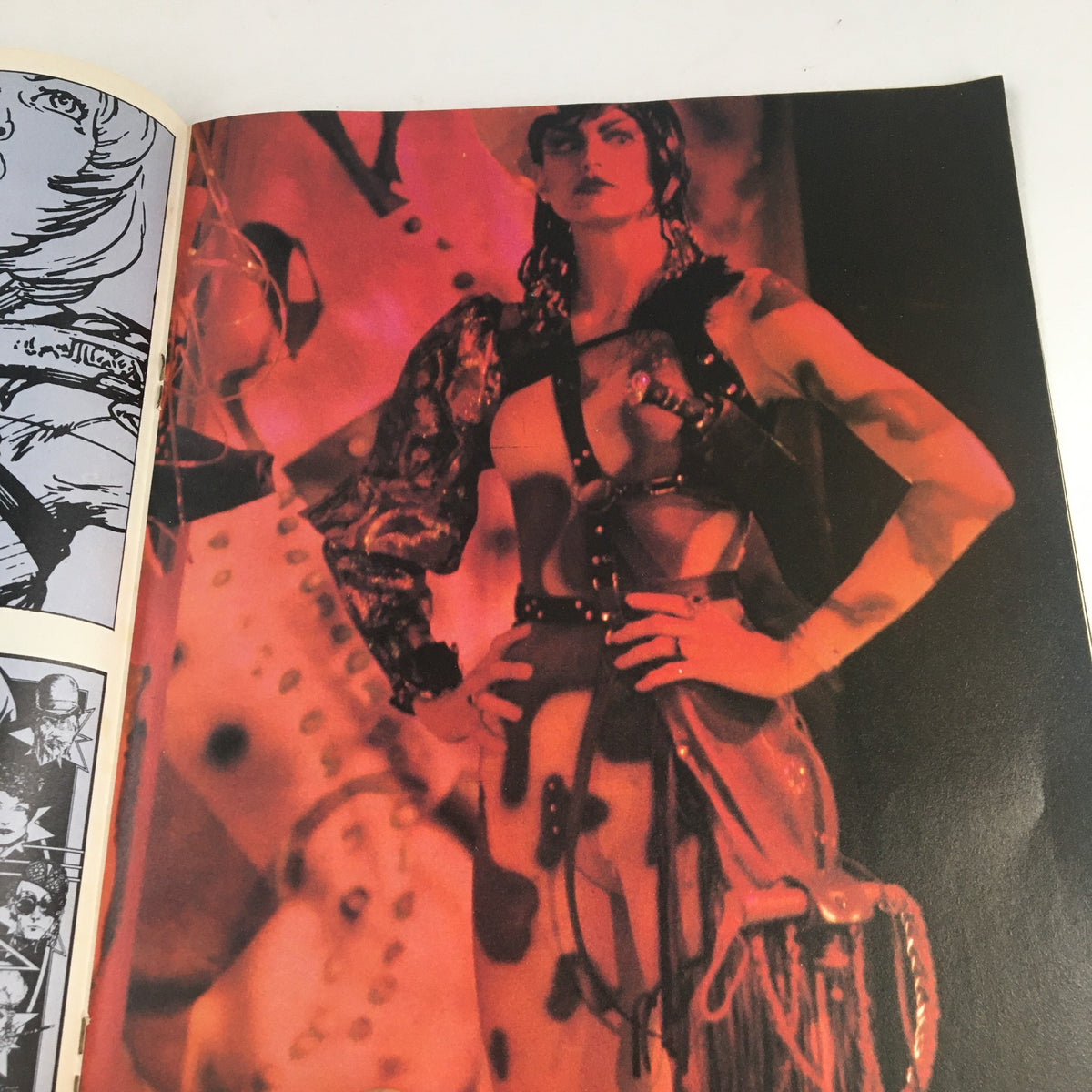 A visually striking image from Heavy Metal Magazine May 1983 featuring 'The Man from Harlem' by Crepax. The image depicts a character with bold styling and an artistic flair, capturing the essence of the magazine's vibrant aesthetic and storytelling.