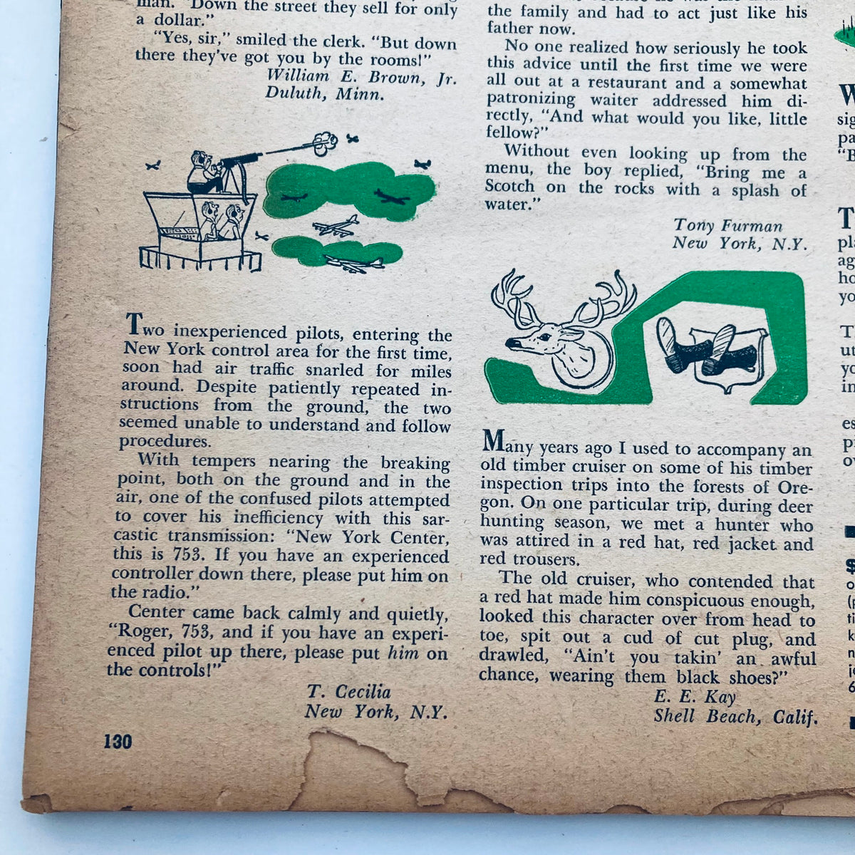 Detail of an article from TRUE The Man's Magazine March 1966 Vol 47 No. 346 titled 'This Funny Life', featuring text and illustrated humor related to everyday situations.