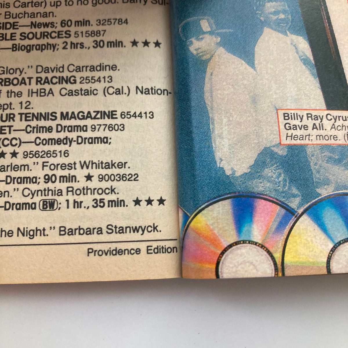 Inside page of TV Guide Magazine from the Providence edition, dated November 14, 1992. The page features listings of TV shows, including additional content relevant to the Michael Jackson feature on the cover, alongside colorful graphics.
