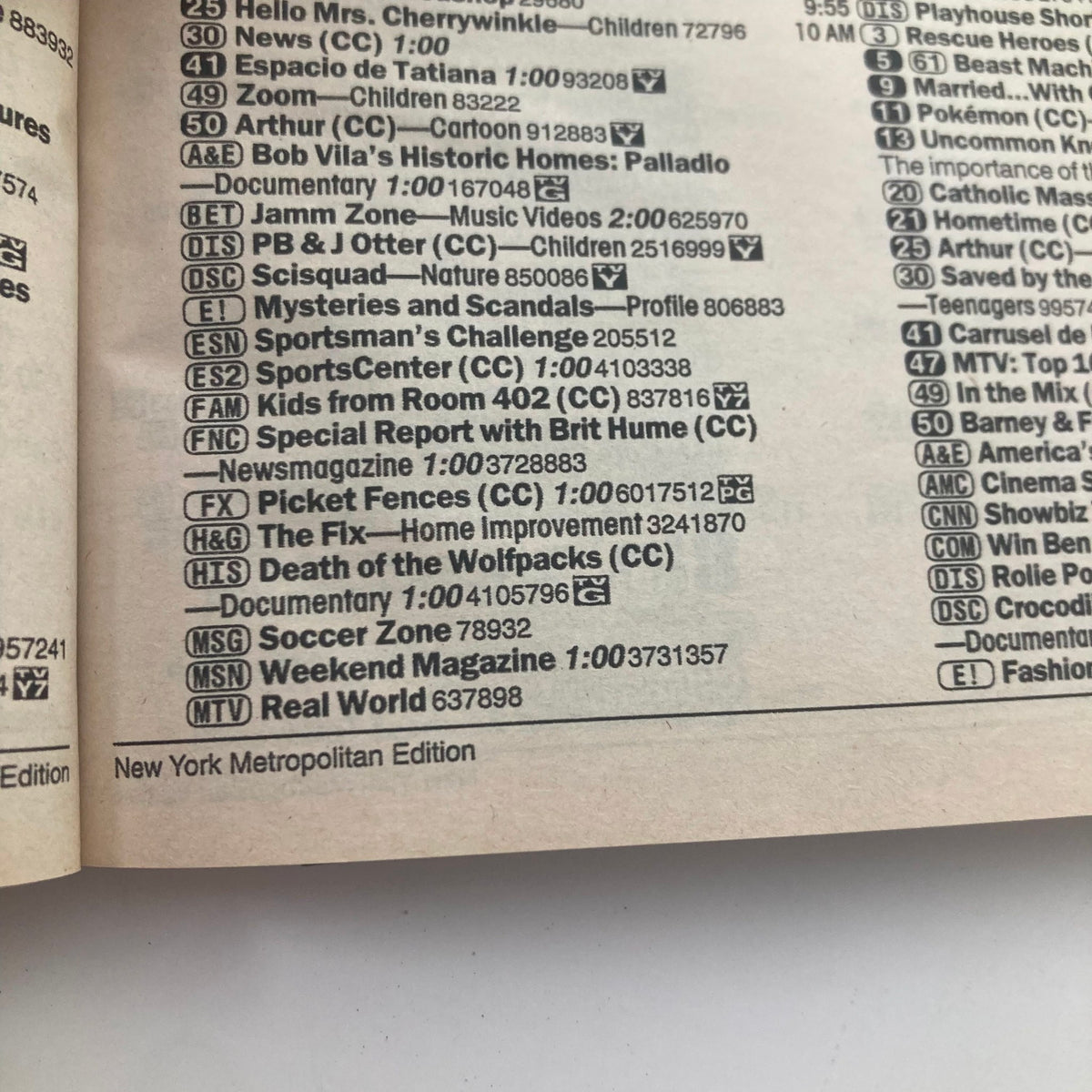 TV Guide Magazine content page detailing listings for the week of June 3, 2000, including shows like Picket Fences and Soccer Zone, reflecting the early 2000s television landscape.