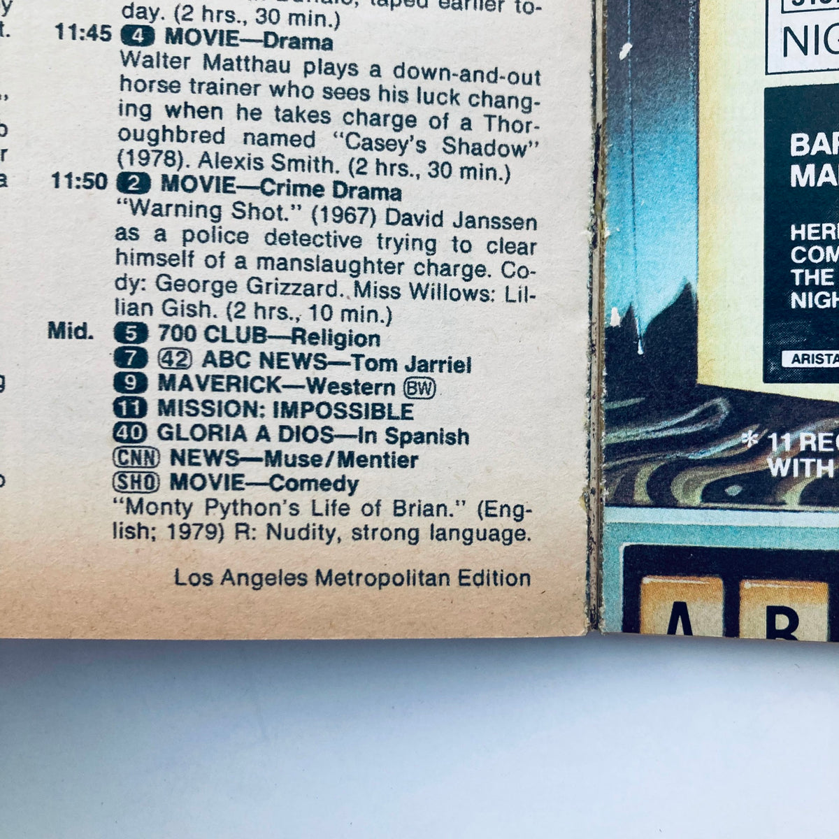 Inside the TV Guide Magazine February 19 1983, featuring television listings including notable shows like Mission: Impossible, providing insights into 80s TV programming.
