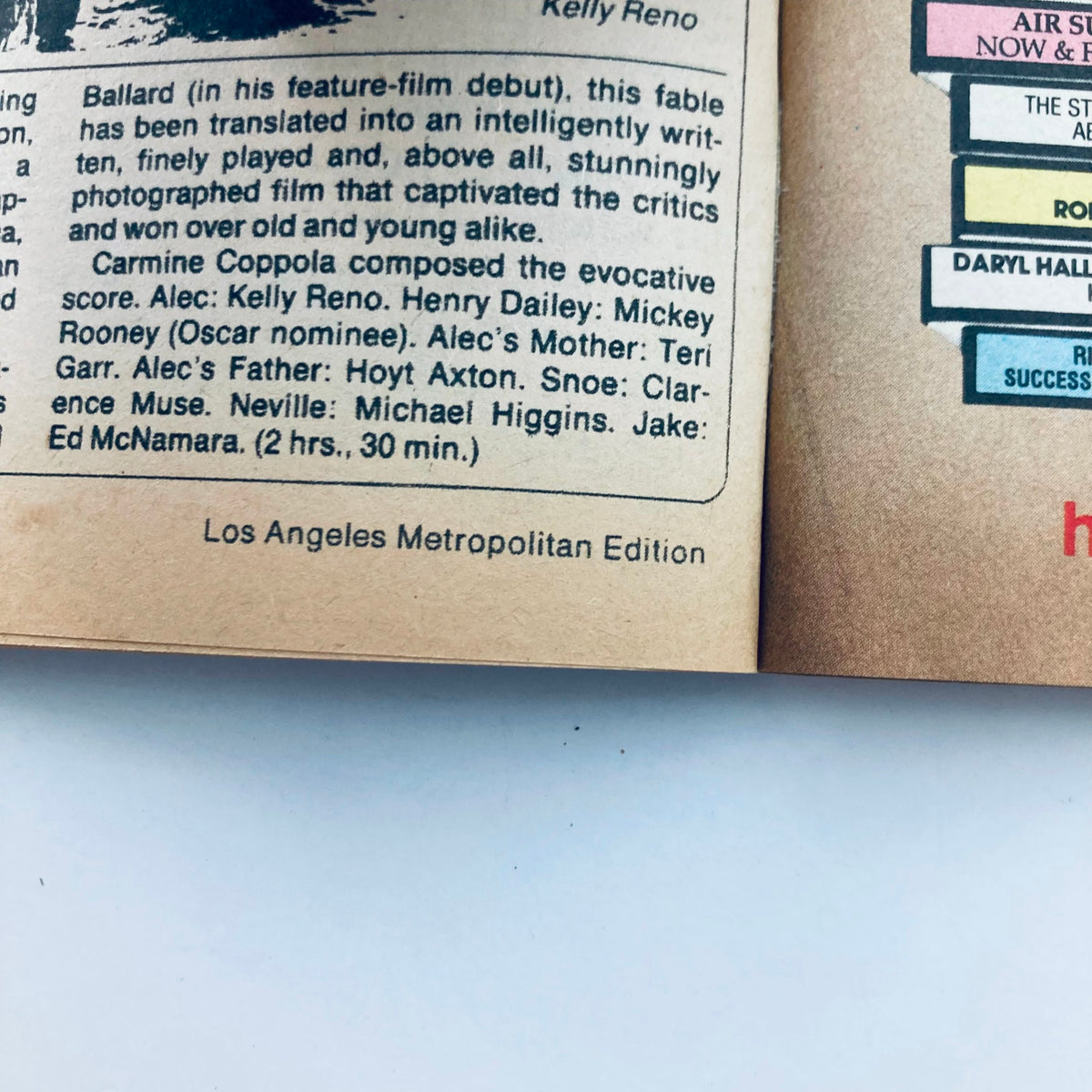 Interior of TV Guide Magazine January 1 1983, highlighting a feature article about a classic film and programming details from the Los Angeles Metropolitan Edition.