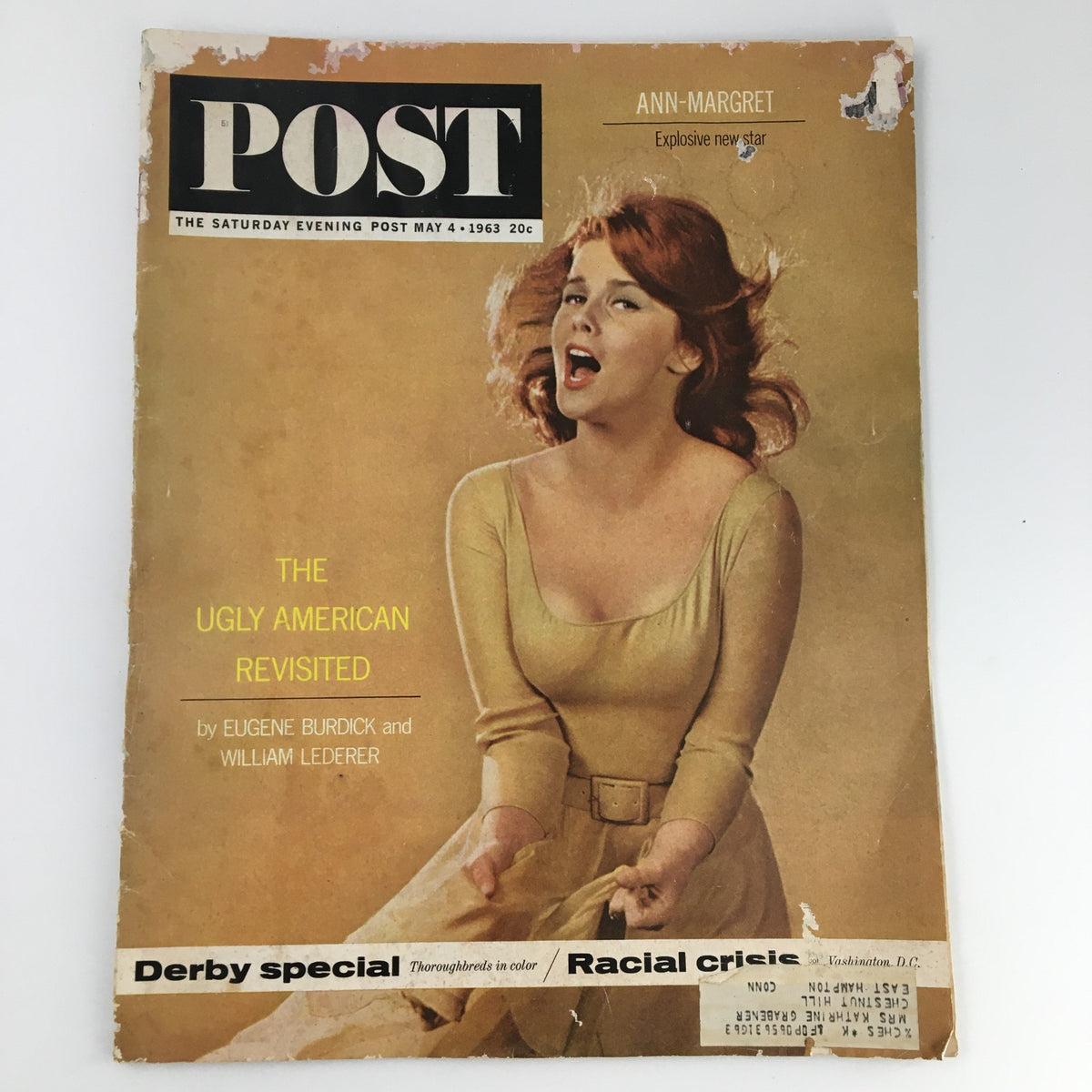 Cover of The Saturday Evening Post dated May 4, 1963, featuring Ann-Margret as the new star, showcasing her glamour in a vintage magazine format.