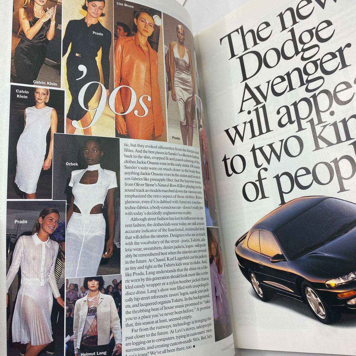 Vogue Magazine January 1995 Karen Mulder Cover No Label VG