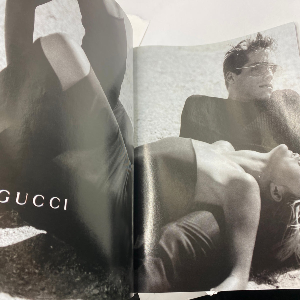 Fashion advertisement page from Vogue Magazine June 1997, showcasing glamorous styles and trends in black and white imagery.