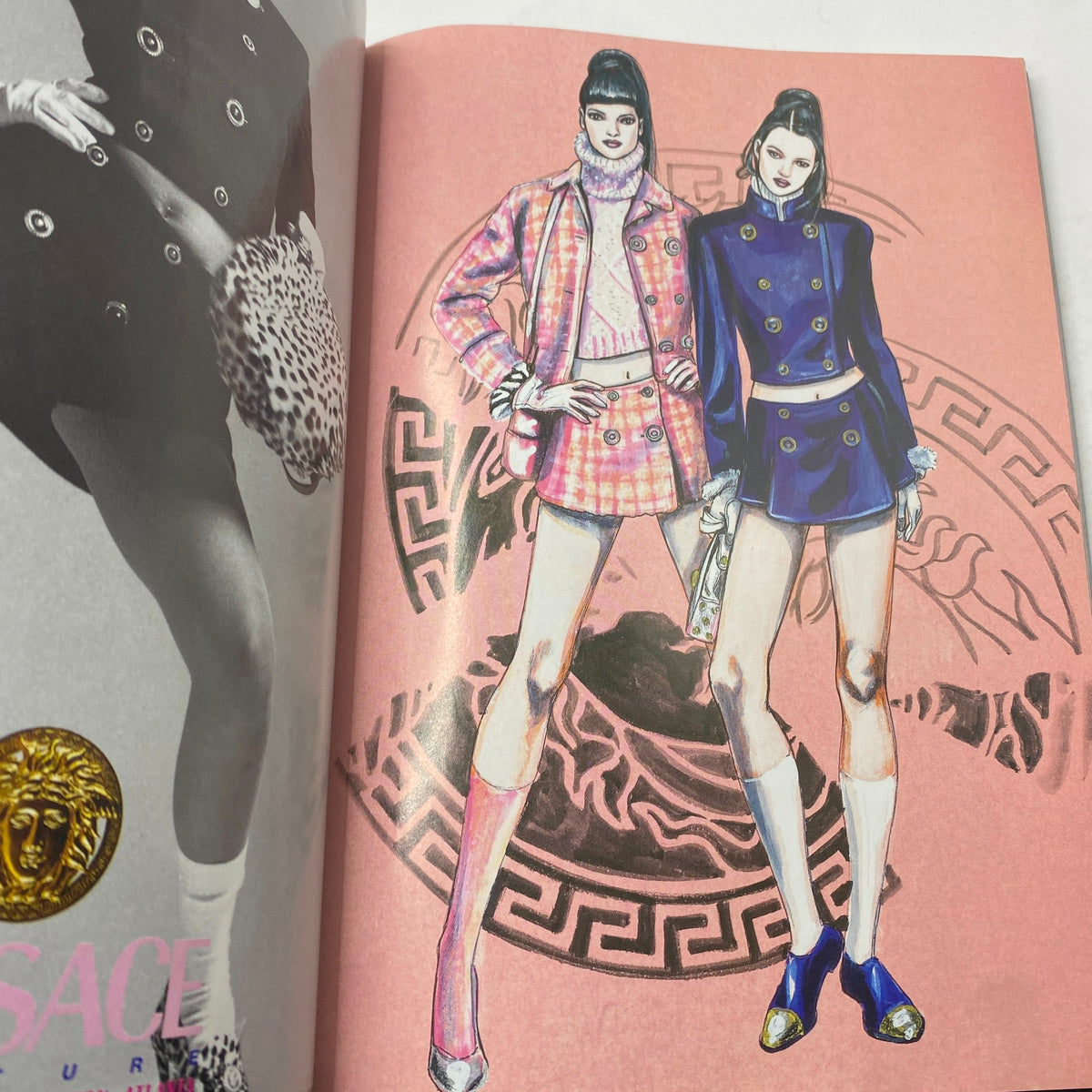 Illustration from Vogue Magazine November 1994 featuring models in fashionable outfits showcasing the latest styles and designs.