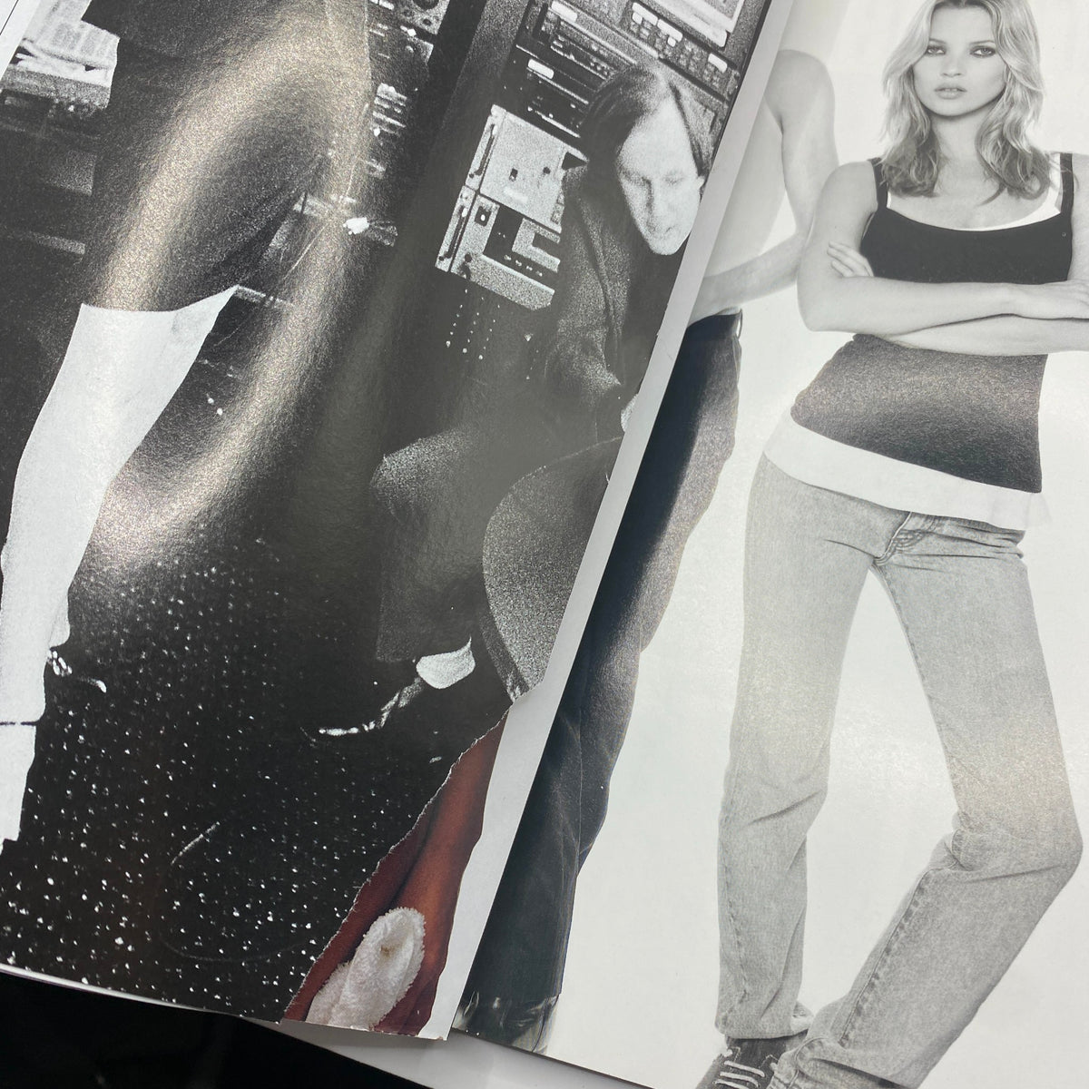 Interior page from Vogue Magazine August 1997 showing black and white fashion photography, capturing the essence of 90s style.