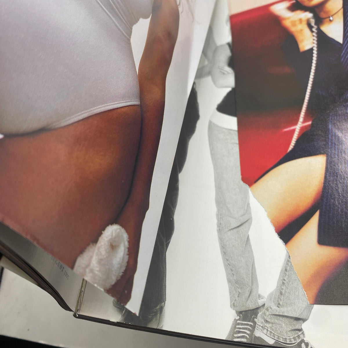 Another interior page from Vogue Magazine August 1997 featuring close-up fashion shots, displaying iconic clothing and accessories from the era.