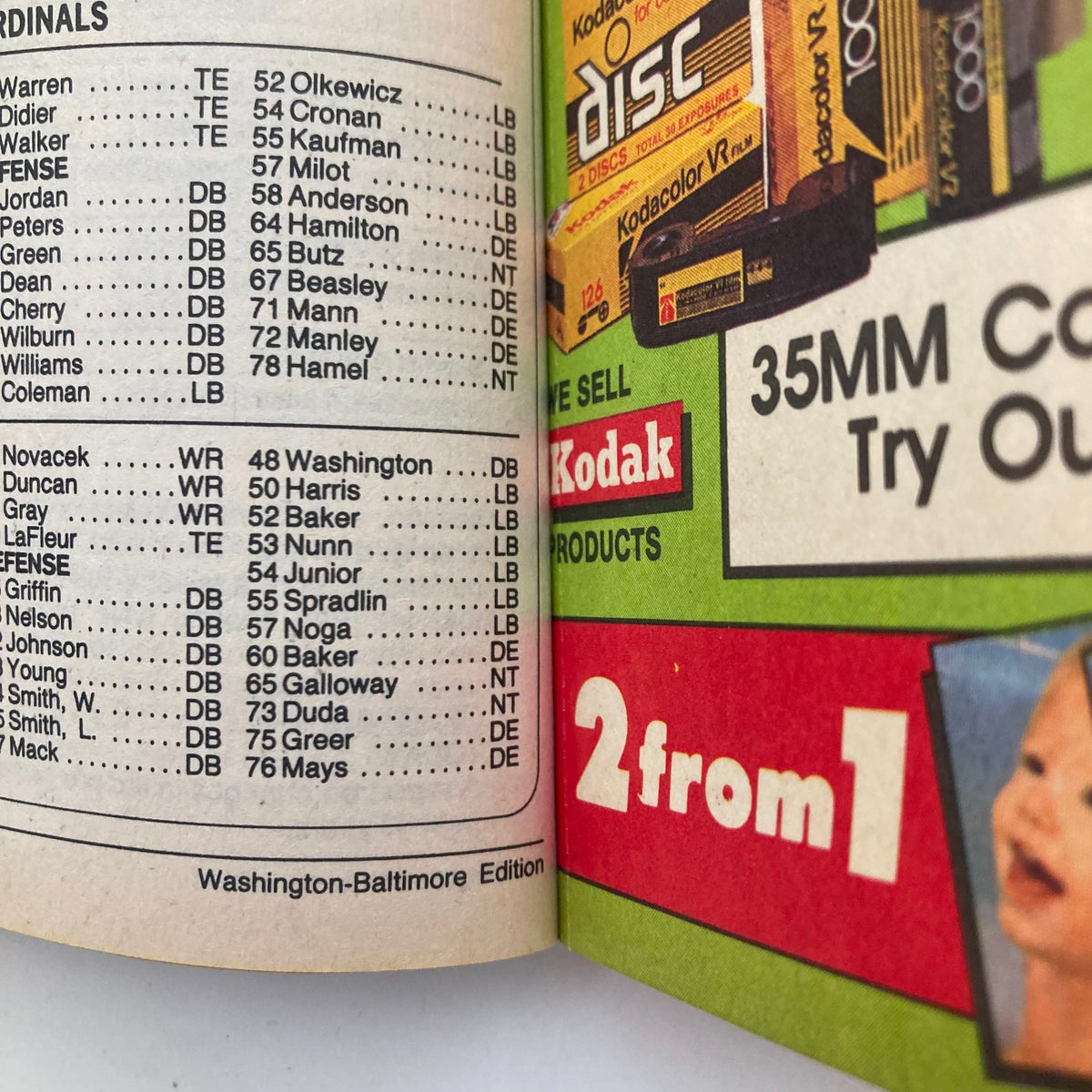 Inside spread of TV Guide Magazine December 21 1985 showing sports listings and advertisements, part of the vintage collectible issue.