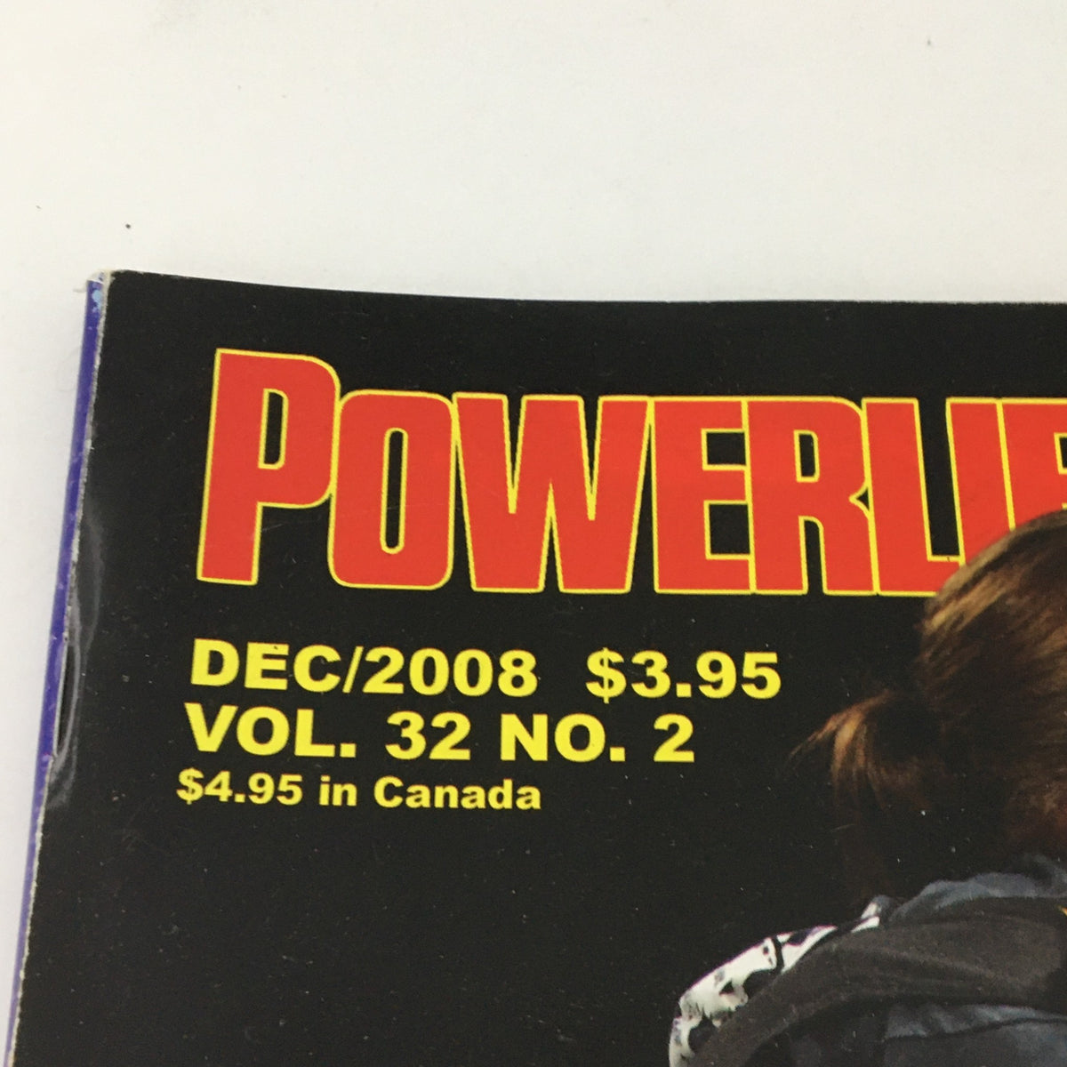 Powerlifting USA Magazine December 2008 Vol 32 #2 featuring Laura Phelps on the cover, showcasing the title and issue details.