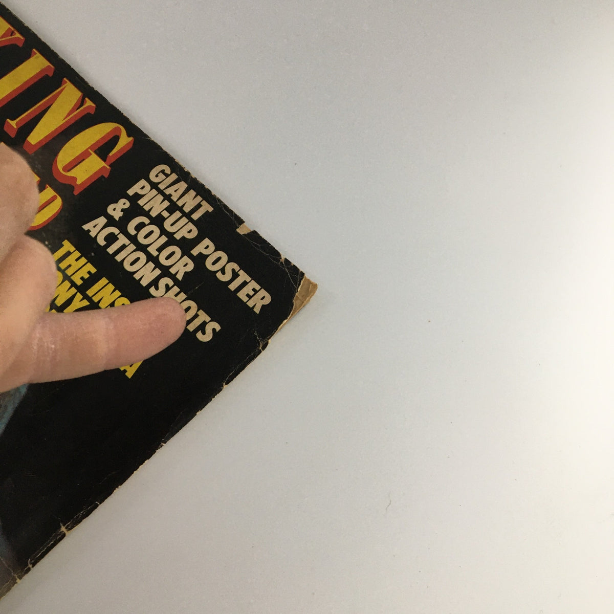 Corner of the VTG Boxing Illustrated Magazine, June 1983, displaying promotional highlights including a pin-up poster and action shots.