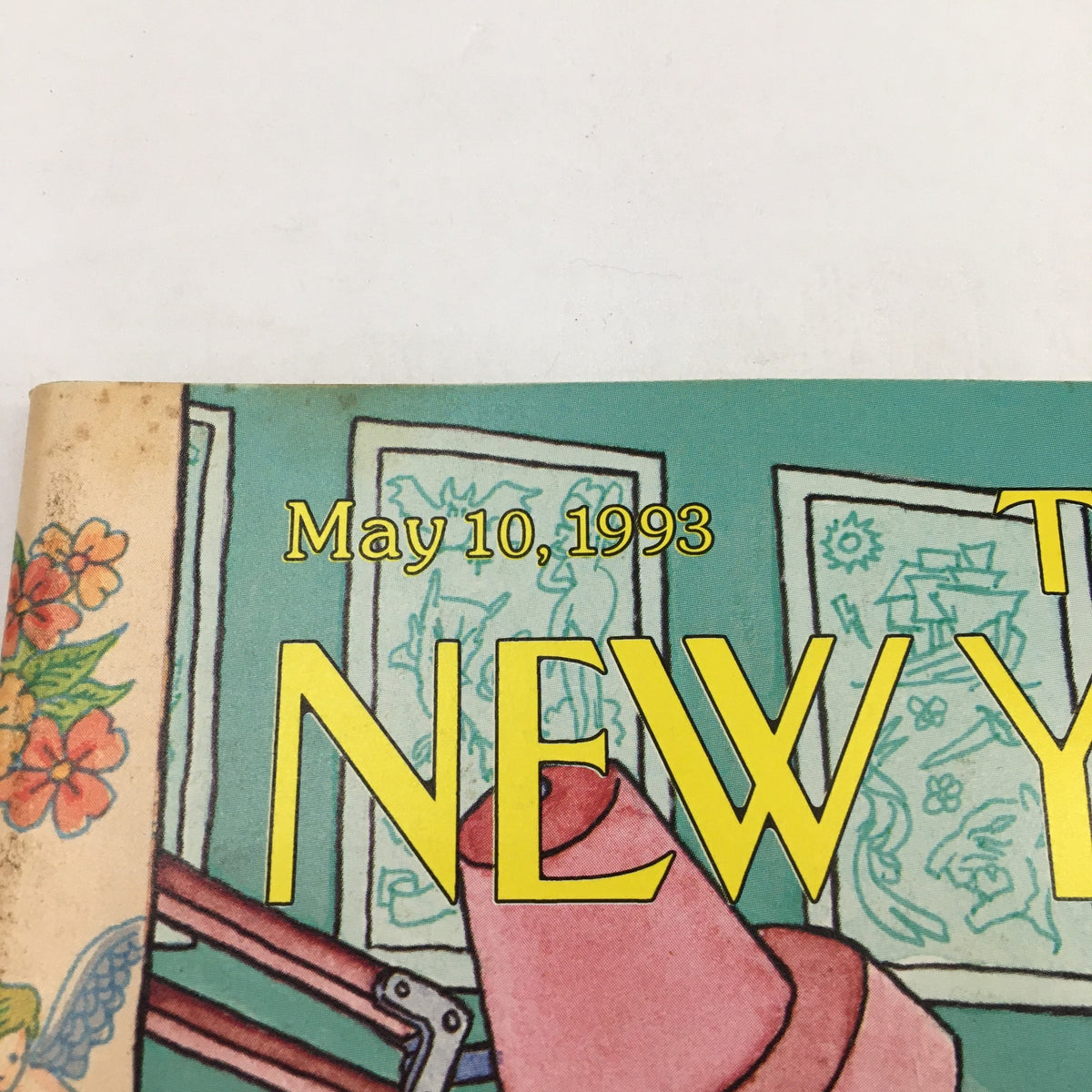 Top section of The New Yorker magazine cover from May 10, 1993 displaying the title and date, showcasing the publication's iconic style and design.