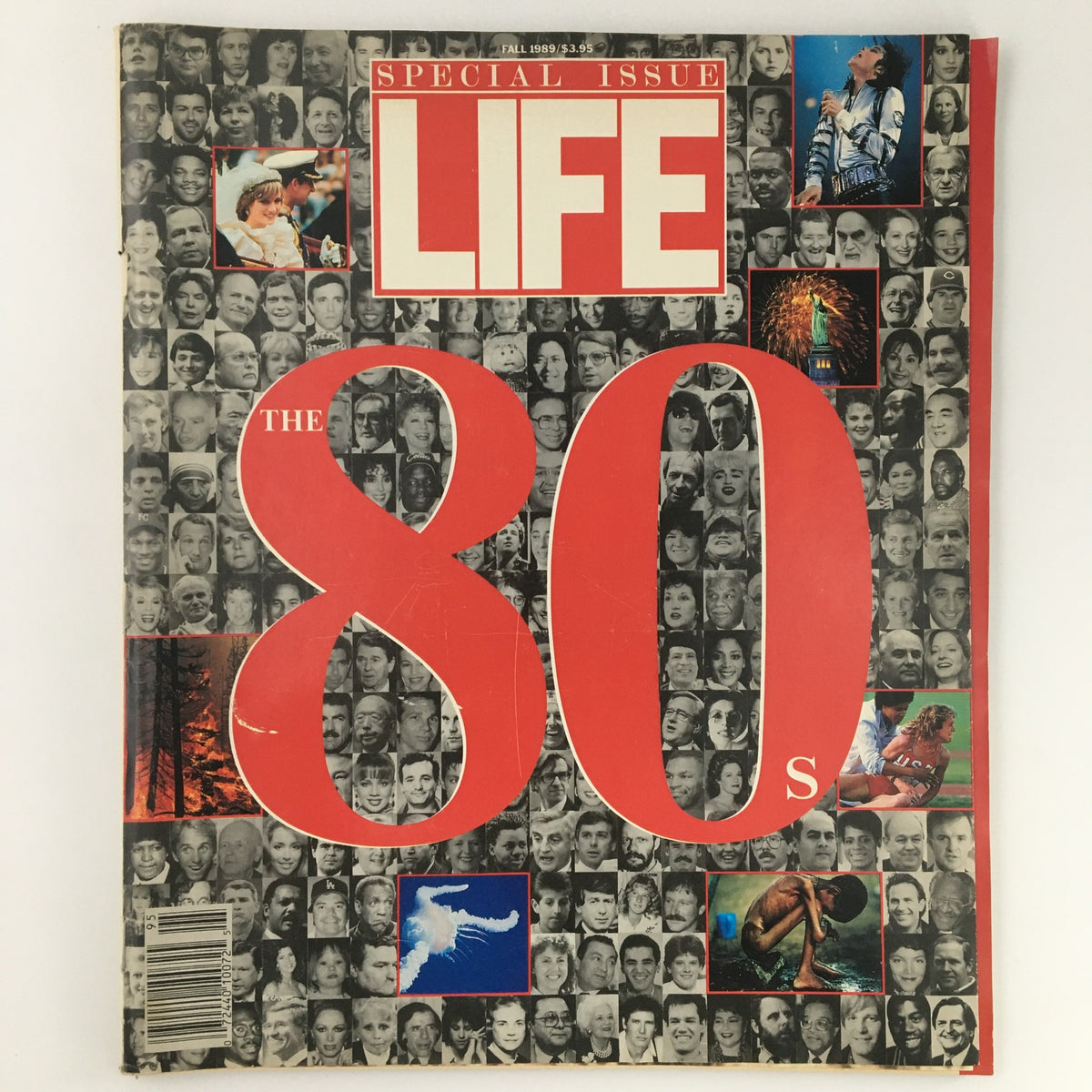Cover of Life Magazine Fall 1989 featuring Michael Jackson and Princess Diana, showcasing iconic figures from the 80s with vibrant design elements and bold typography.