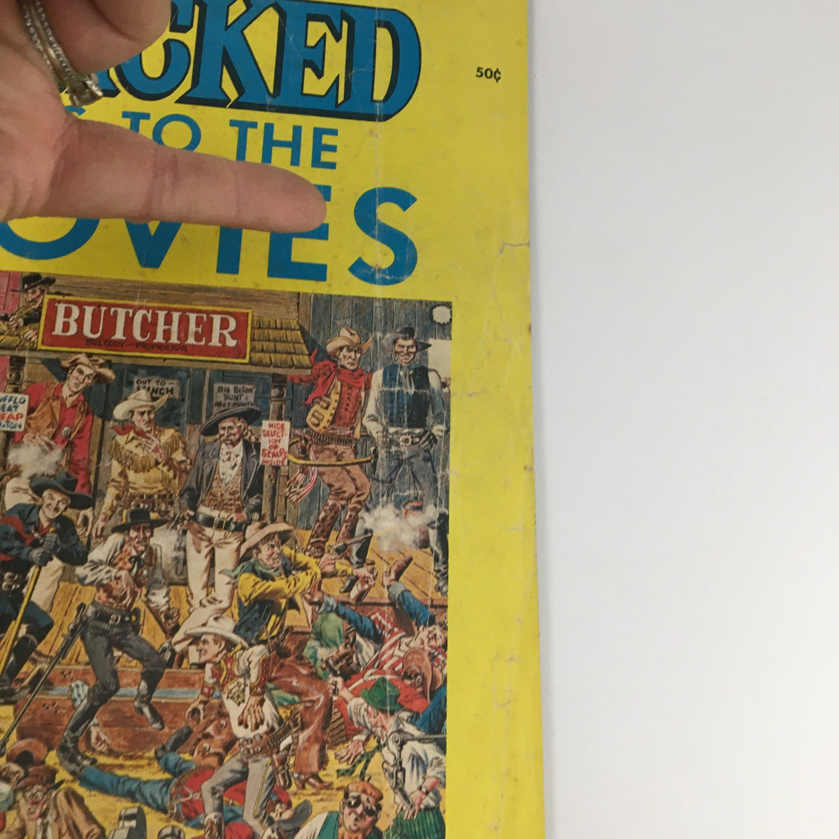 Close-up of the front cover of VTG Cracked 1980 Collector's Edition Cracked Goes To The Movies highlighting the title and detailed illustrations.