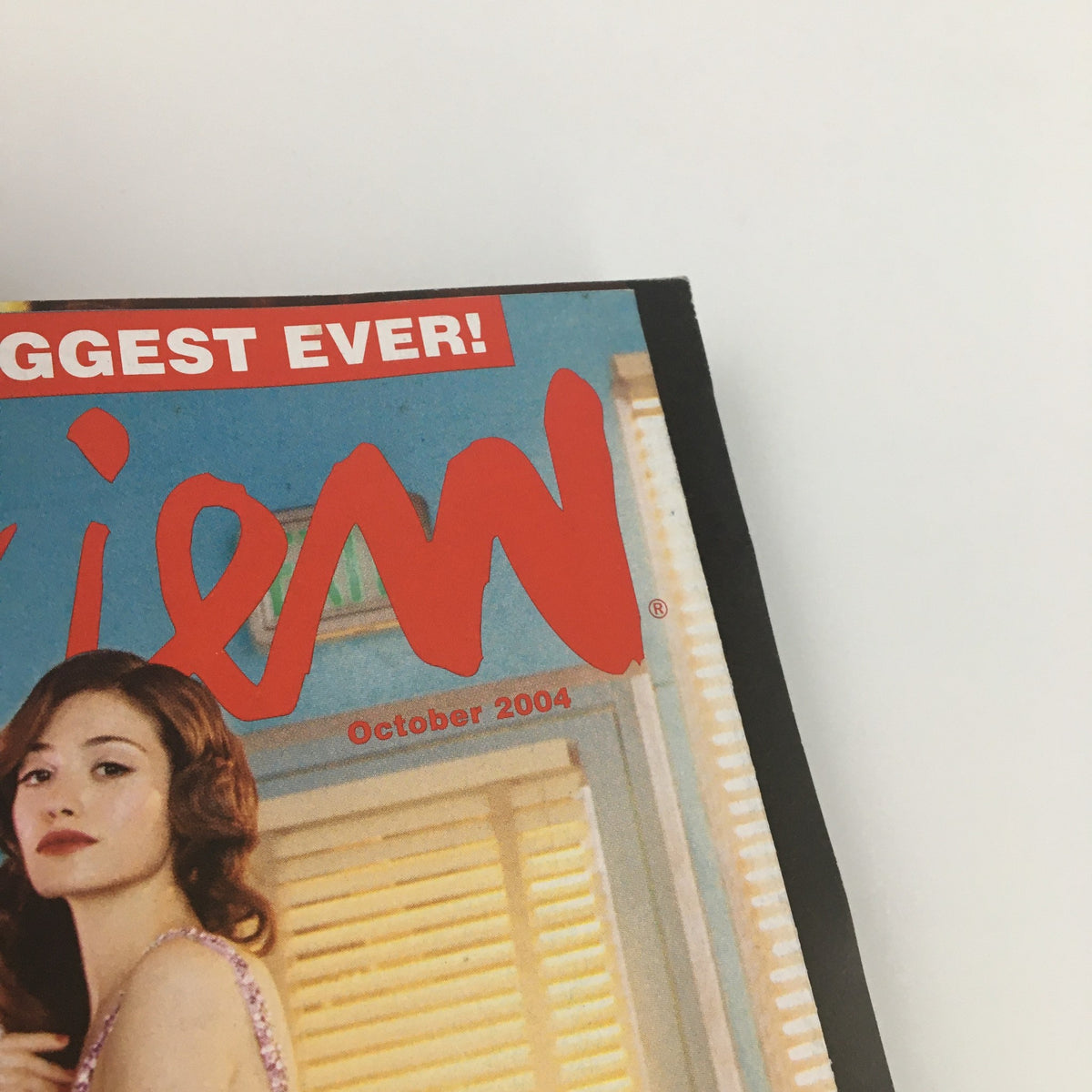 Cover of Interview Magazine from October 2004 featuring the title 'Interview' prominently displayed, capturing the allure of vintage magazines with a stylish design.