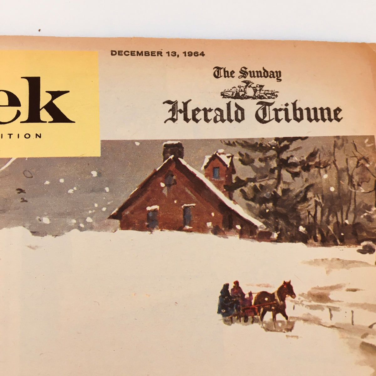 Detail of VTG This Week Magazine December 13 1964 The Smiths Go Skating Cover showing the magazine title and date, capturing the essence of vintage journalism.