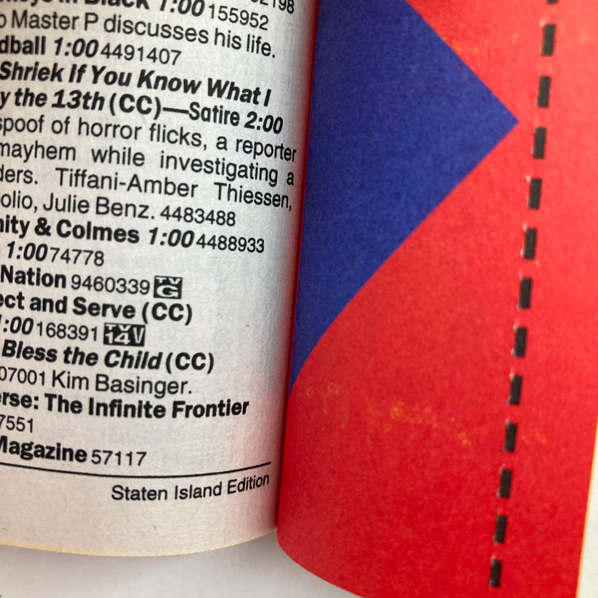 Detailed view of TV Guide Magazine from August 17, 2002 featuring Elvis Presley, Staten Island Edition. The image displays magazine content and promotional sections relevant to entertainment and television, emphasizing its collectible value.