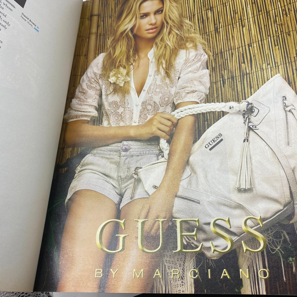 W Magazine May 2008 Cameron Diaz Cover showcasing a fashion advertisement with a model promoting Guess by Marciano.