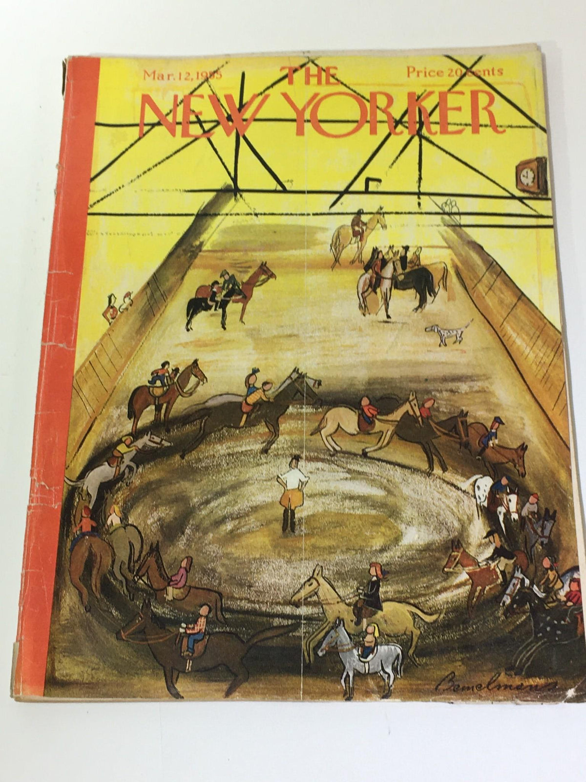 The New Yorker, March 12, 1955: Full magazine featuring a theme cover by Ludwig Bemelmans