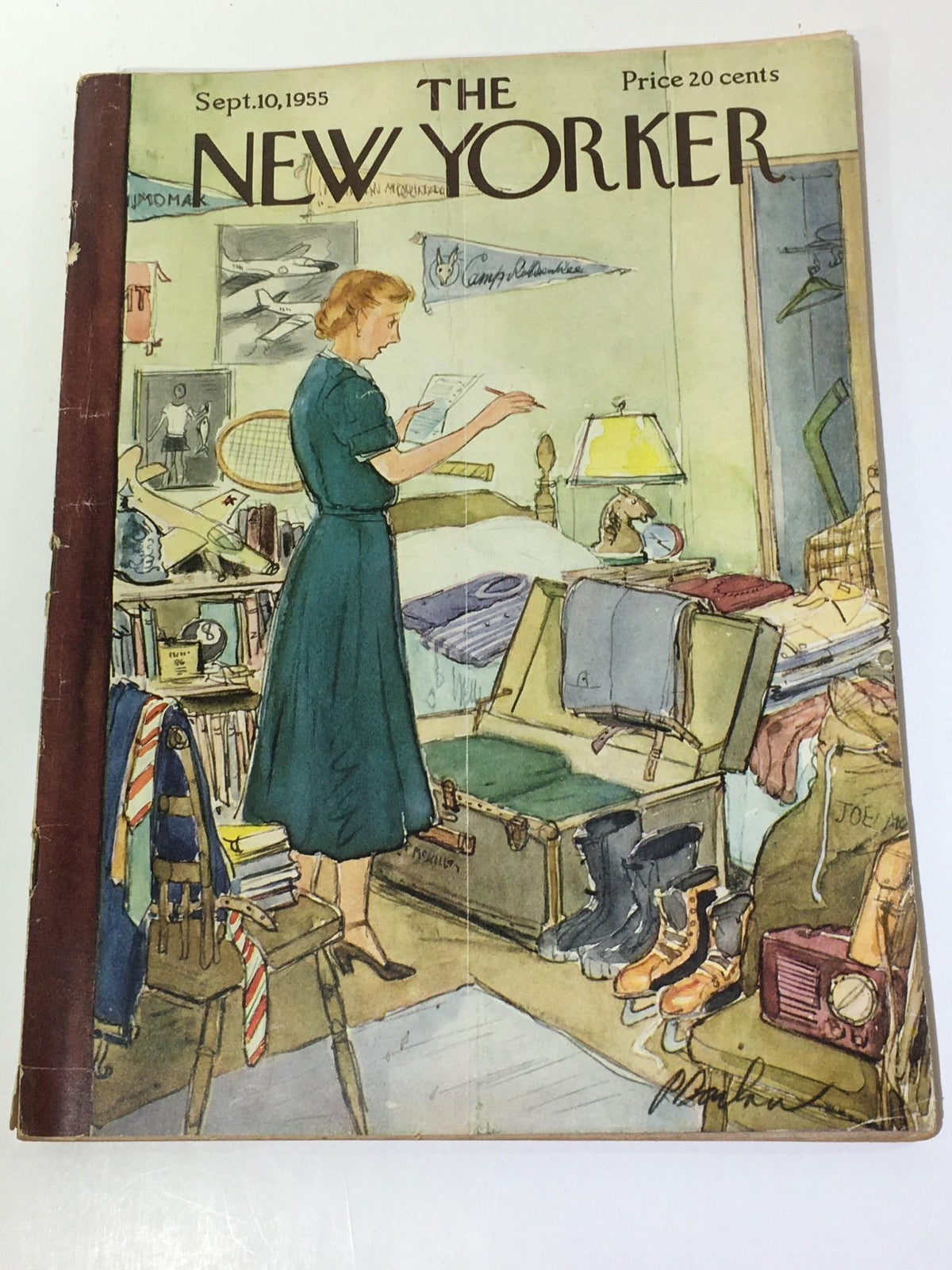 The New Yorker Magazine September 10 1955 Full Theme Cover by Perry Barlow