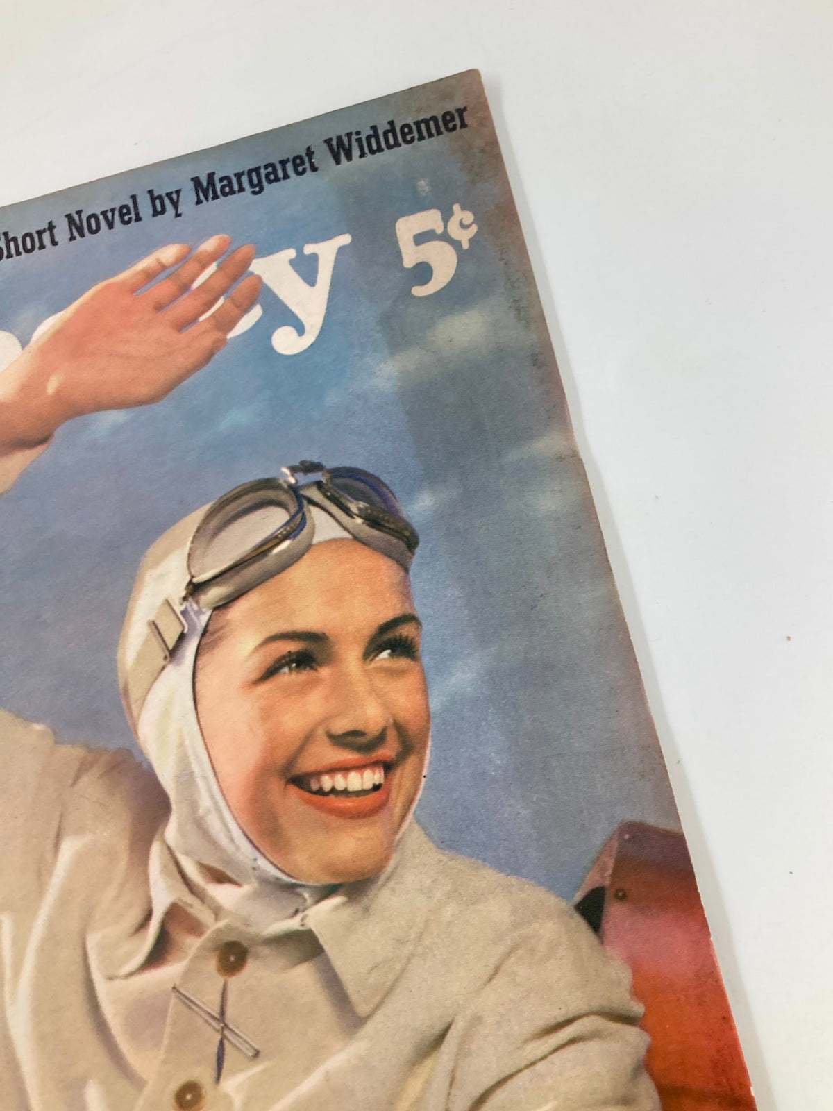 Cover of VTG Liberty Magazine June 3 1939 featuring a smiling woman wearing goggles and a vintage outfit.